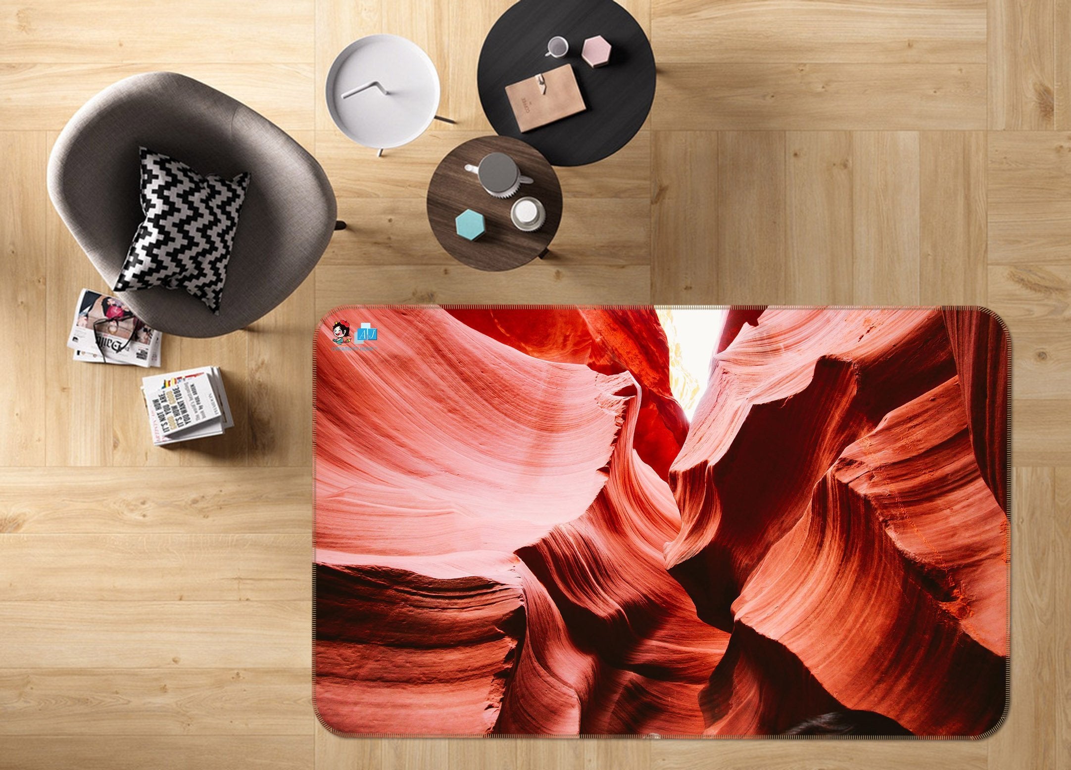 3D Red Rock 020 Non Slip Rug Mat Mat AJ Creativity Home