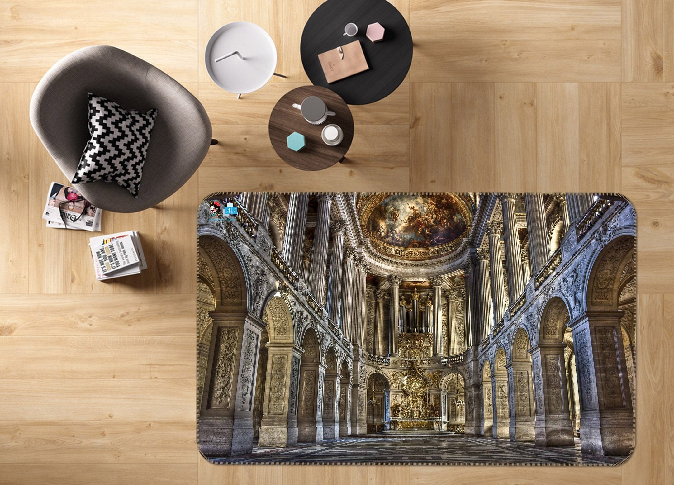3D Palace Corridor 356 Non Slip Rug Mat Mat AJ Creativity Home