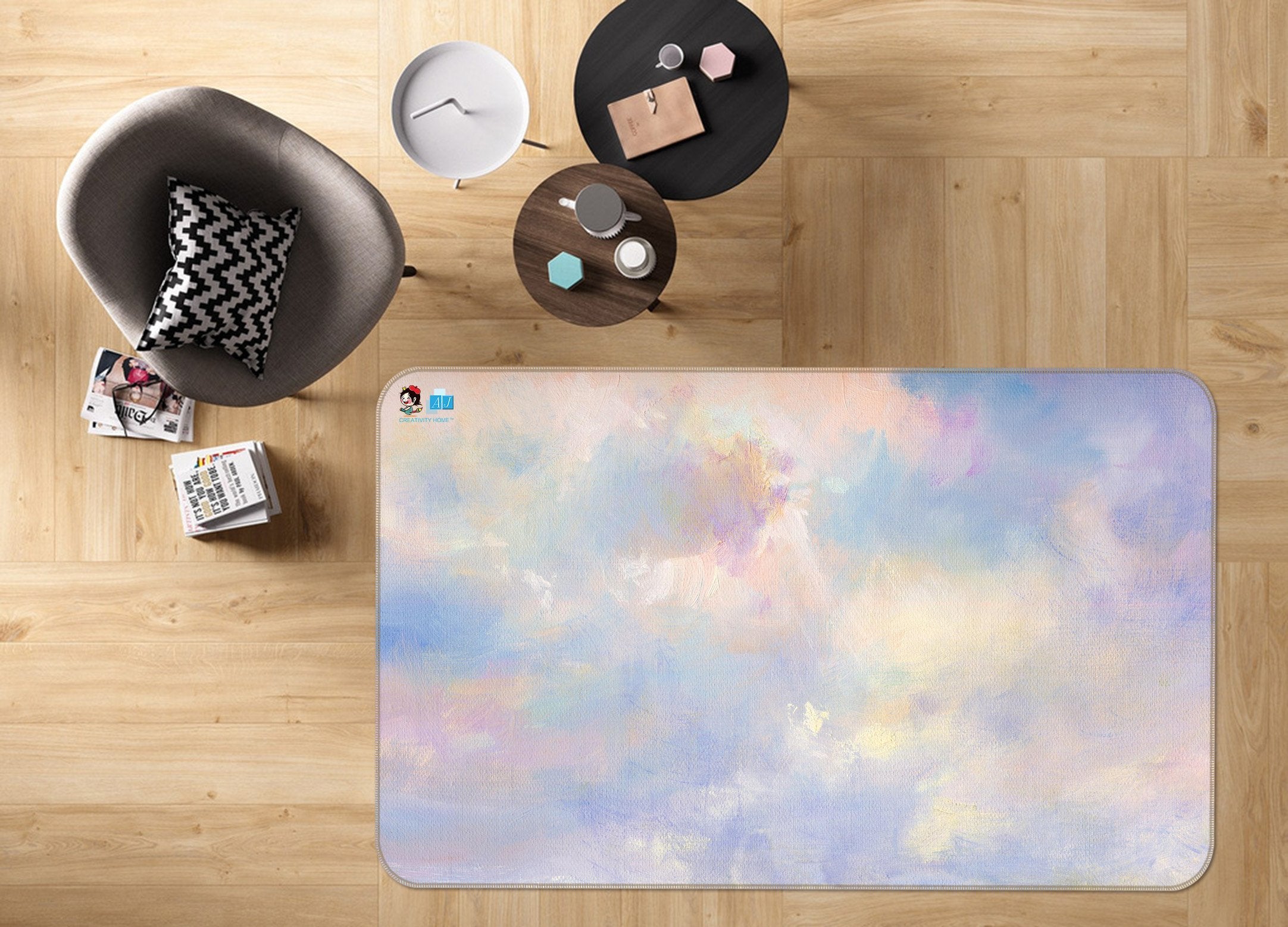 3D Oil Painting Cloud 063 Non Slip Rug Mat Mat AJ Creativity Home