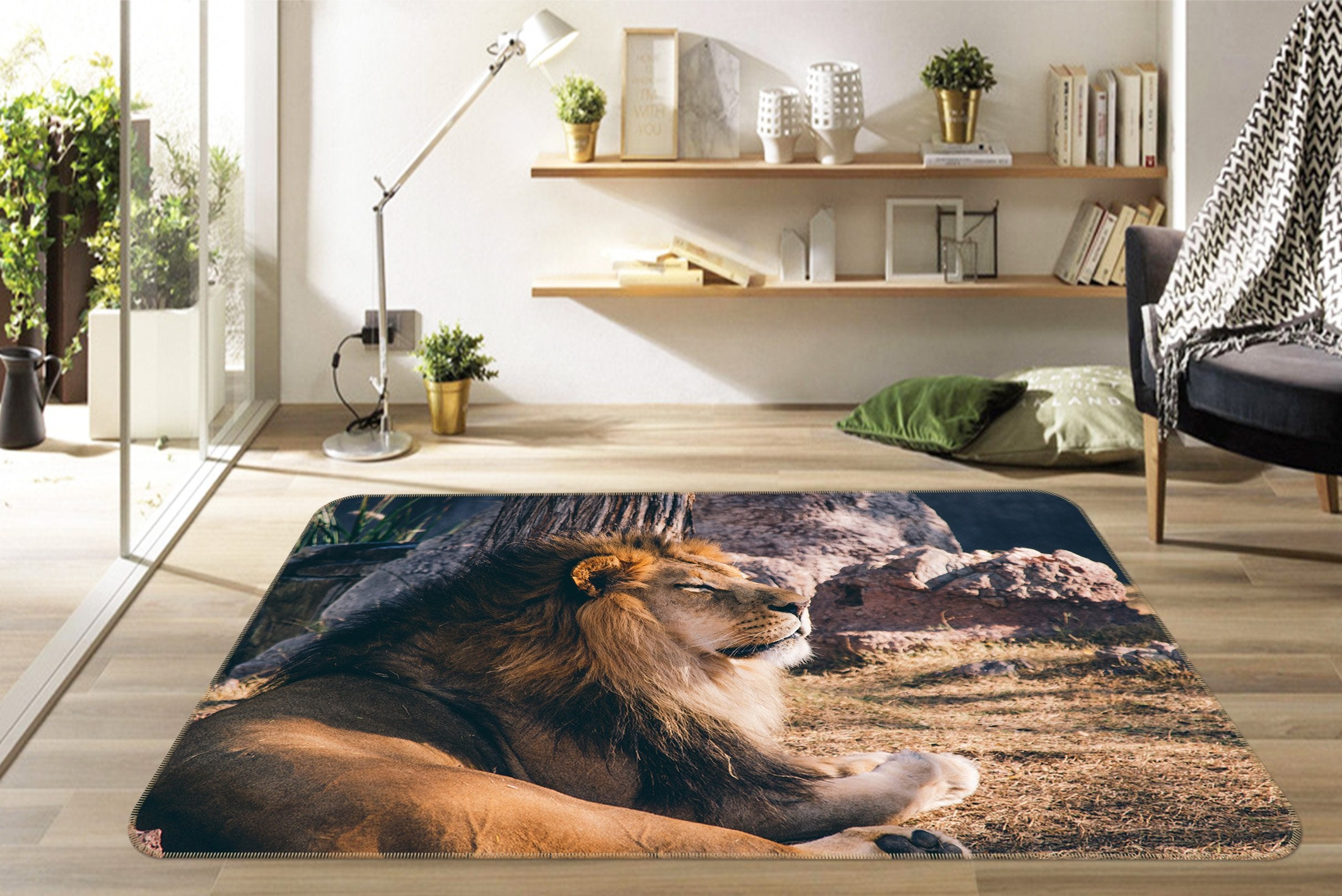 3D Lion 609 Animal Non Slip Rug Mat Mat AJ Creativity Home