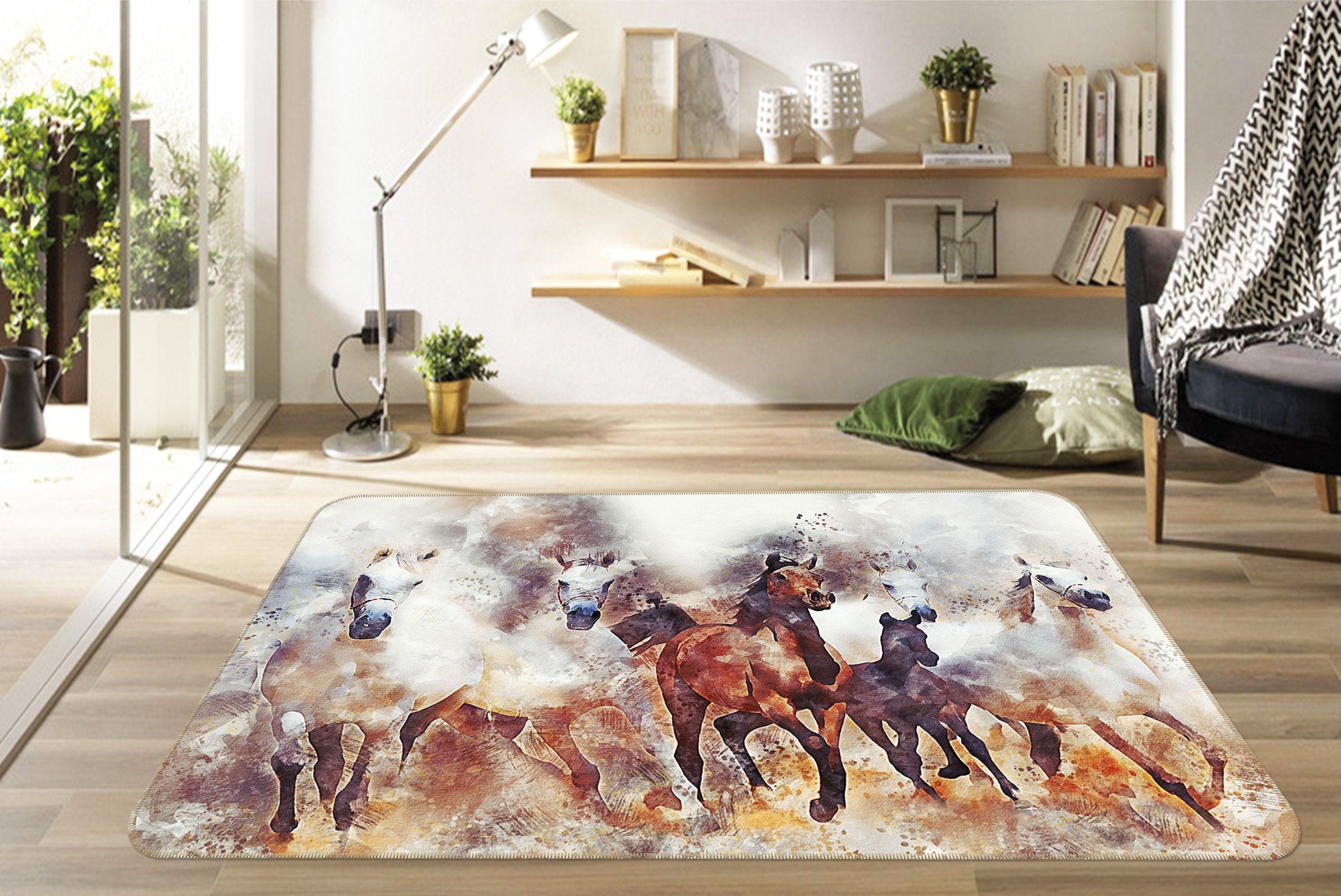 3D Horse Rushing 601 Animal Non Slip Rug Mat Mat AJ Creativity Home