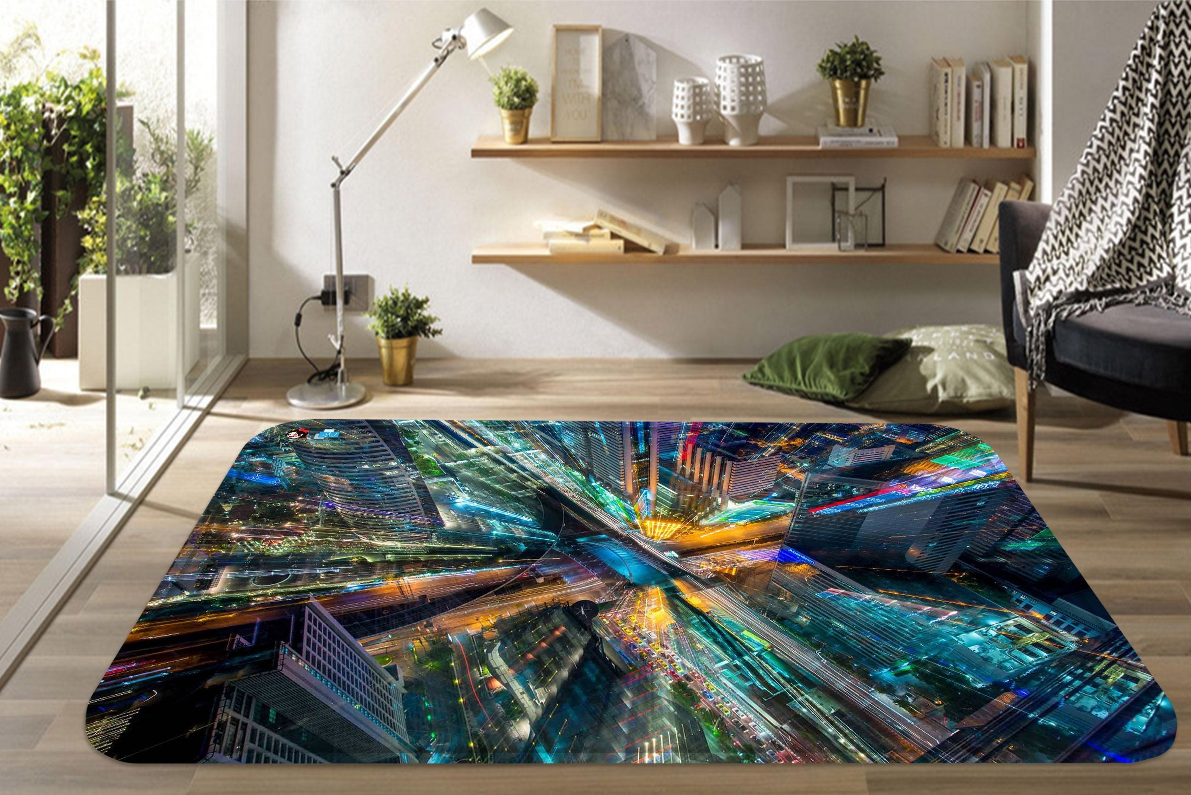 3D City Tall Buildings 111 Non Slip Rug Mat Mat AJ Creativity Home