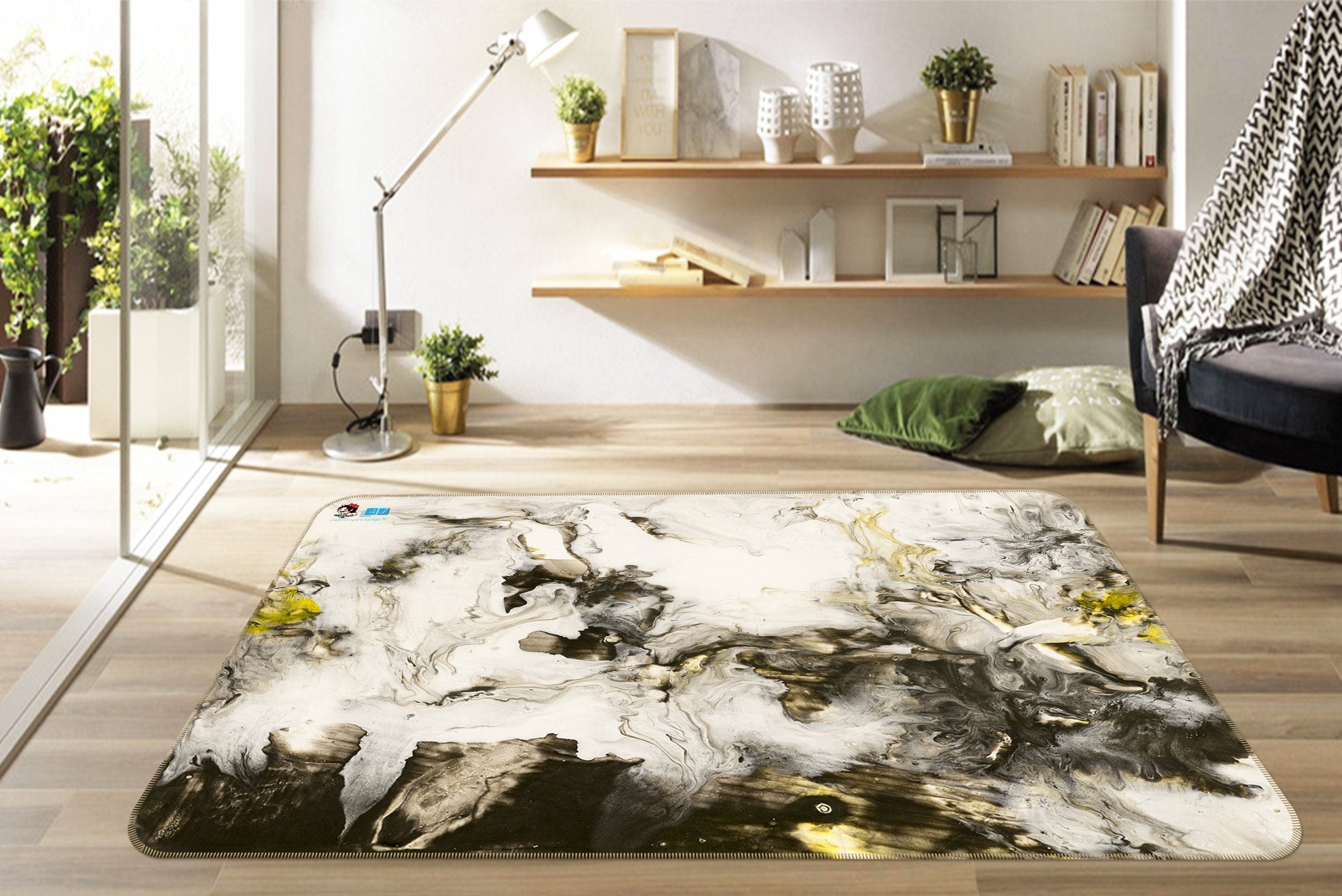 3D Abstract Ink Texture 29 Non Slip Rug Mat Mat AJ Creativity Home