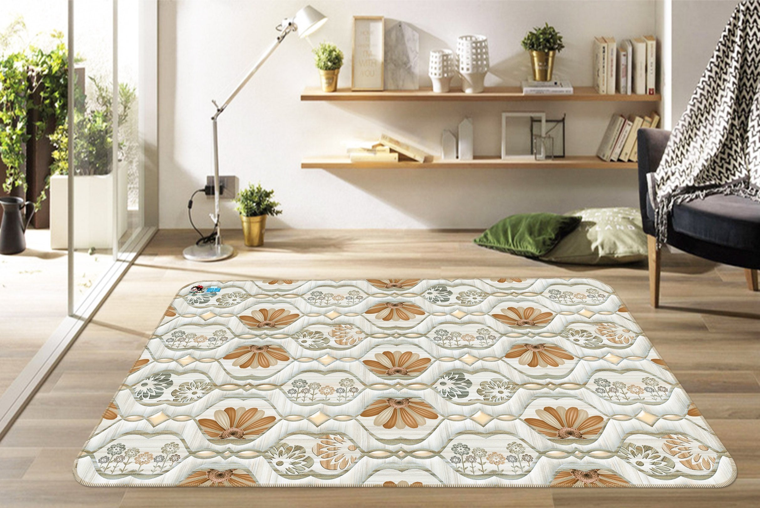 3D Mouth Type Flower 33 Non Slip Rug Mat Mat AJ Creativity Home