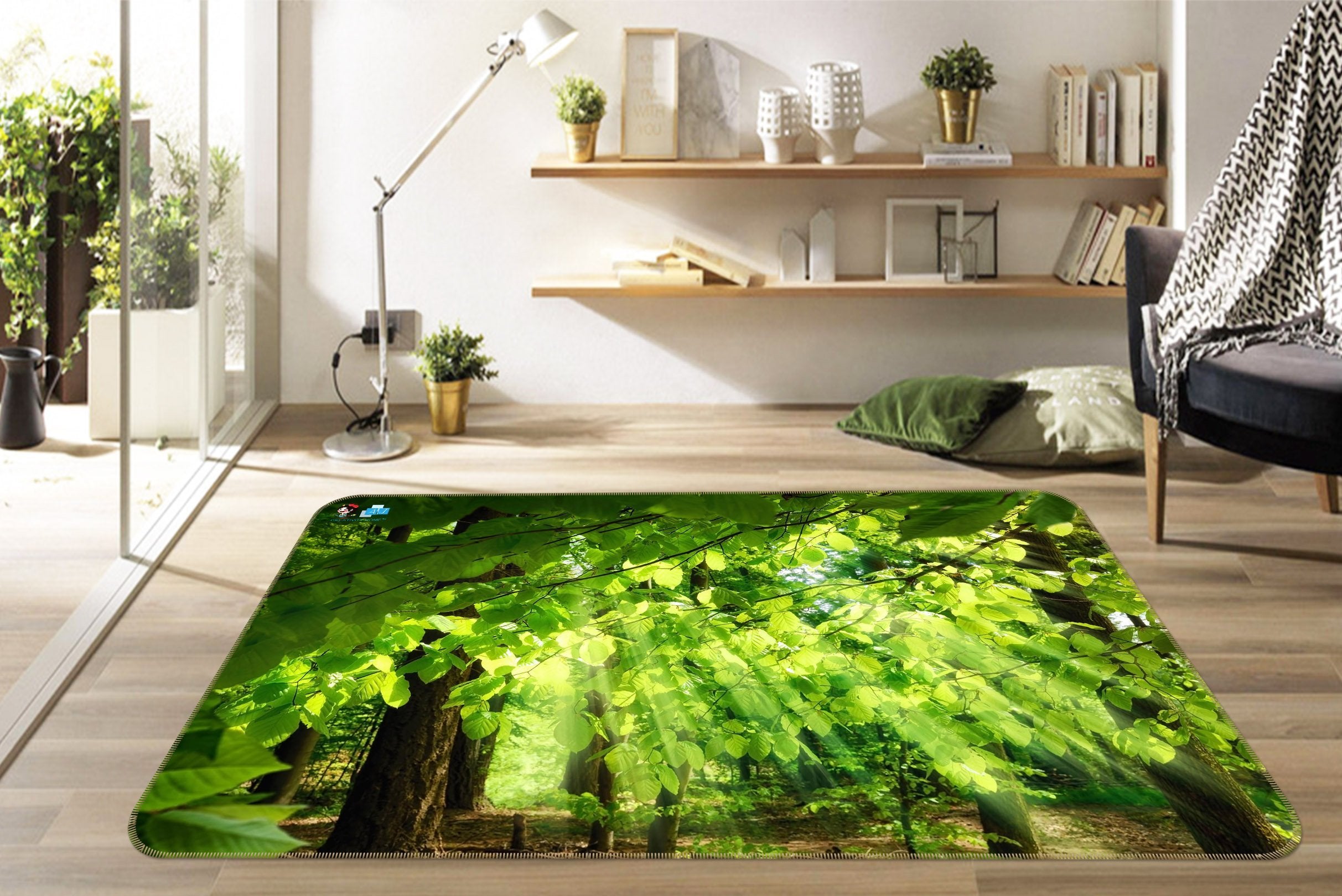 3D Sunlight Leaves 456 Non Slip Rug Mat Mat AJ Creativity Home
