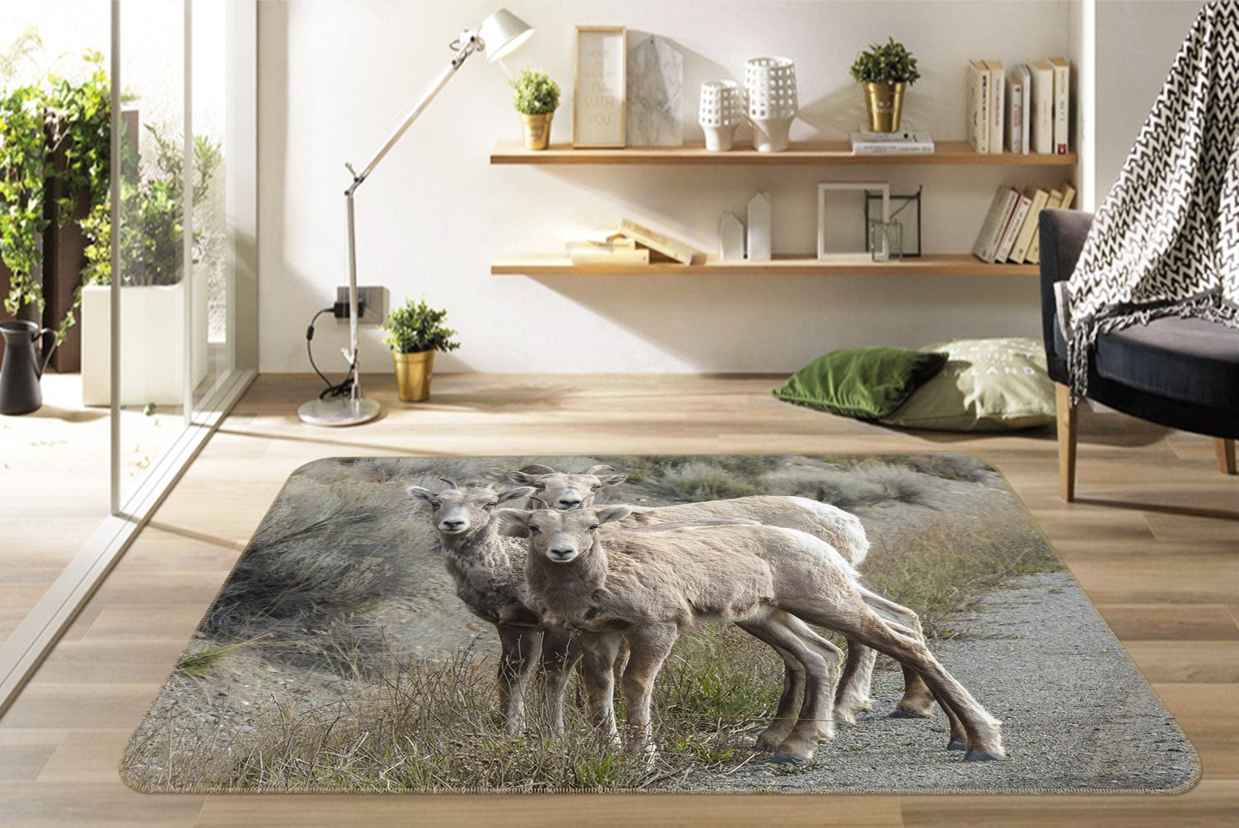 3D Bighorn Sheep 561 Animal Non Slip Rug Mat Mat AJ Creativity Home