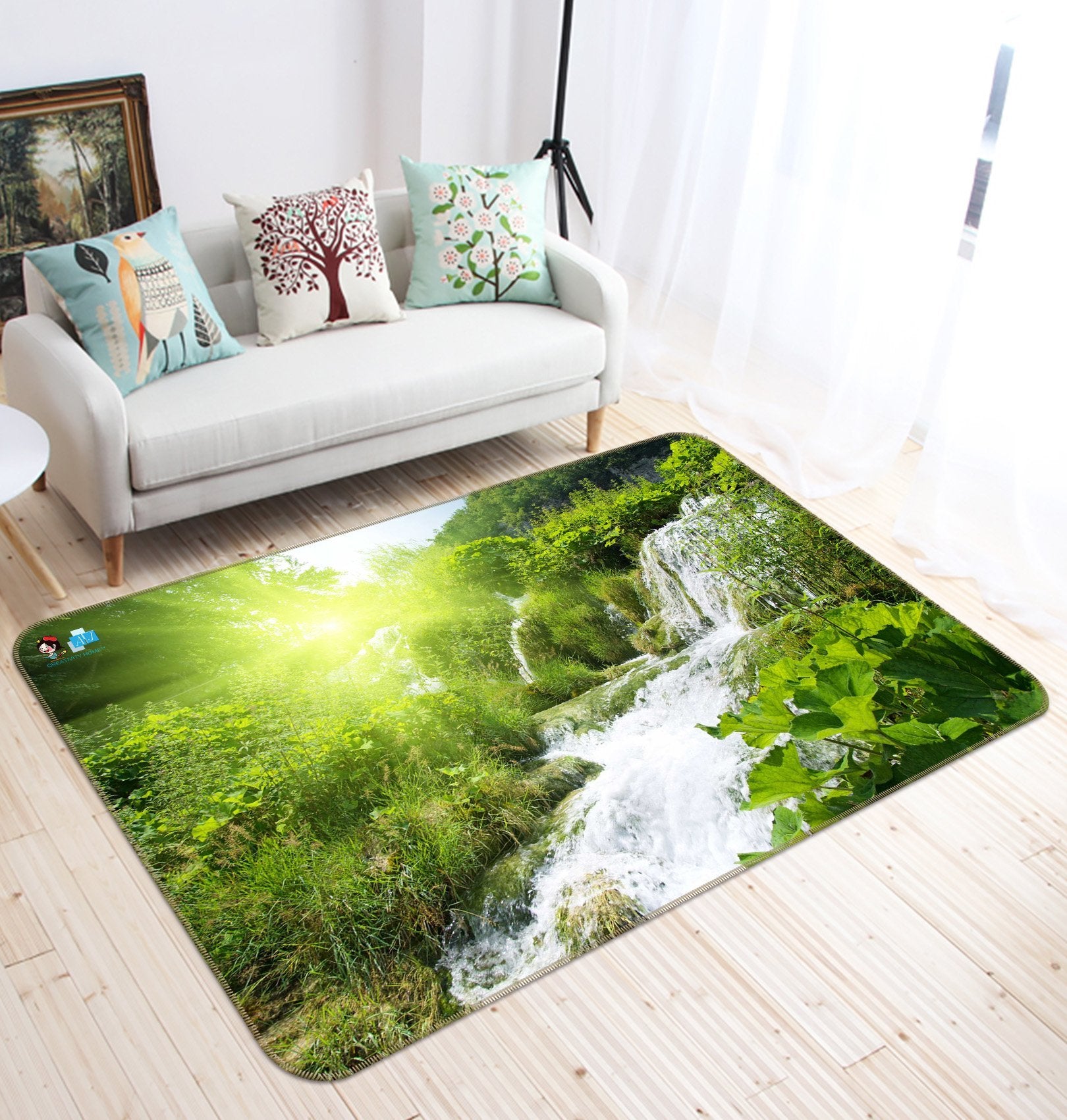 3D Sunshine Stream 720 Non Slip Rug Mat Mat AJ Creativity Home