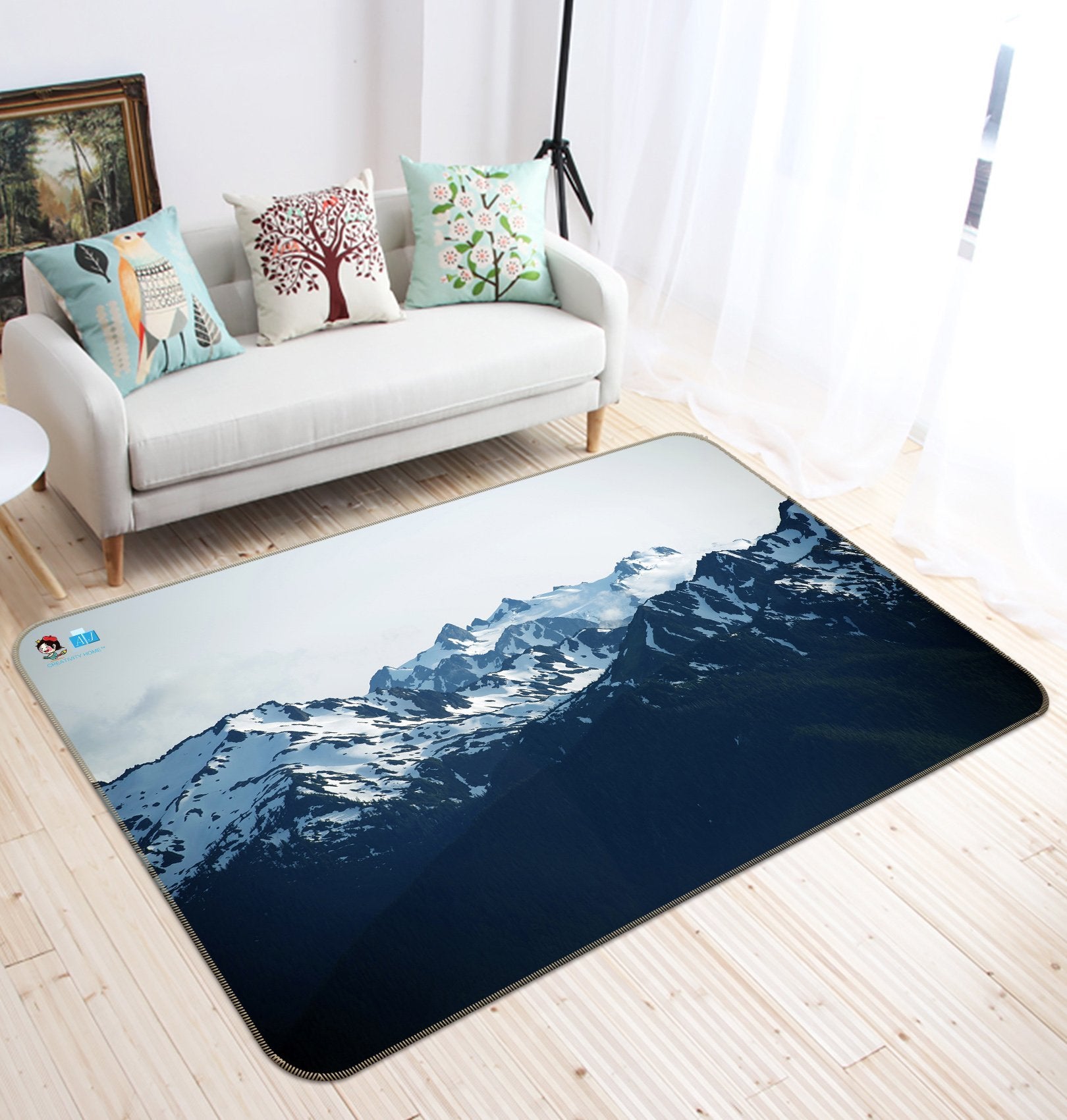 3D Snow Mountain 166 Non Slip Rug Mat Mat AJ Creativity Home