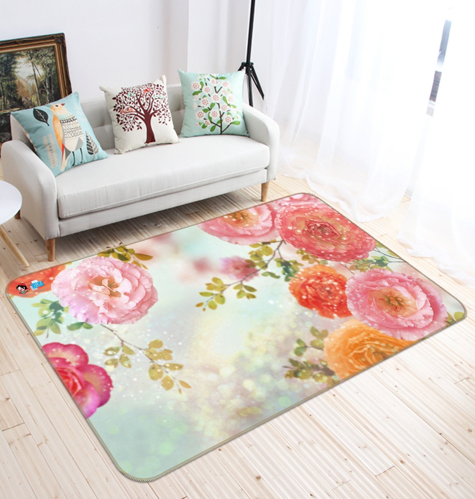 3D Bright Flowers 531 Non Slip Rug Mat Mat AJ Creativity Home