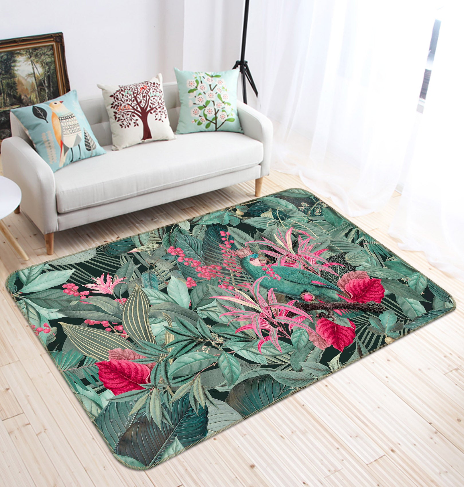 3D Forest Flowers 1003 Andrea haase Rug Non Slip Rug Mat