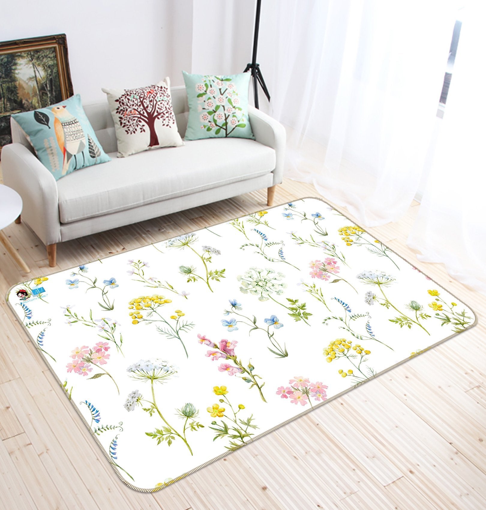 3D Small Flower 120 Non Slip Rug Mat Mat AJ Creativity Home
