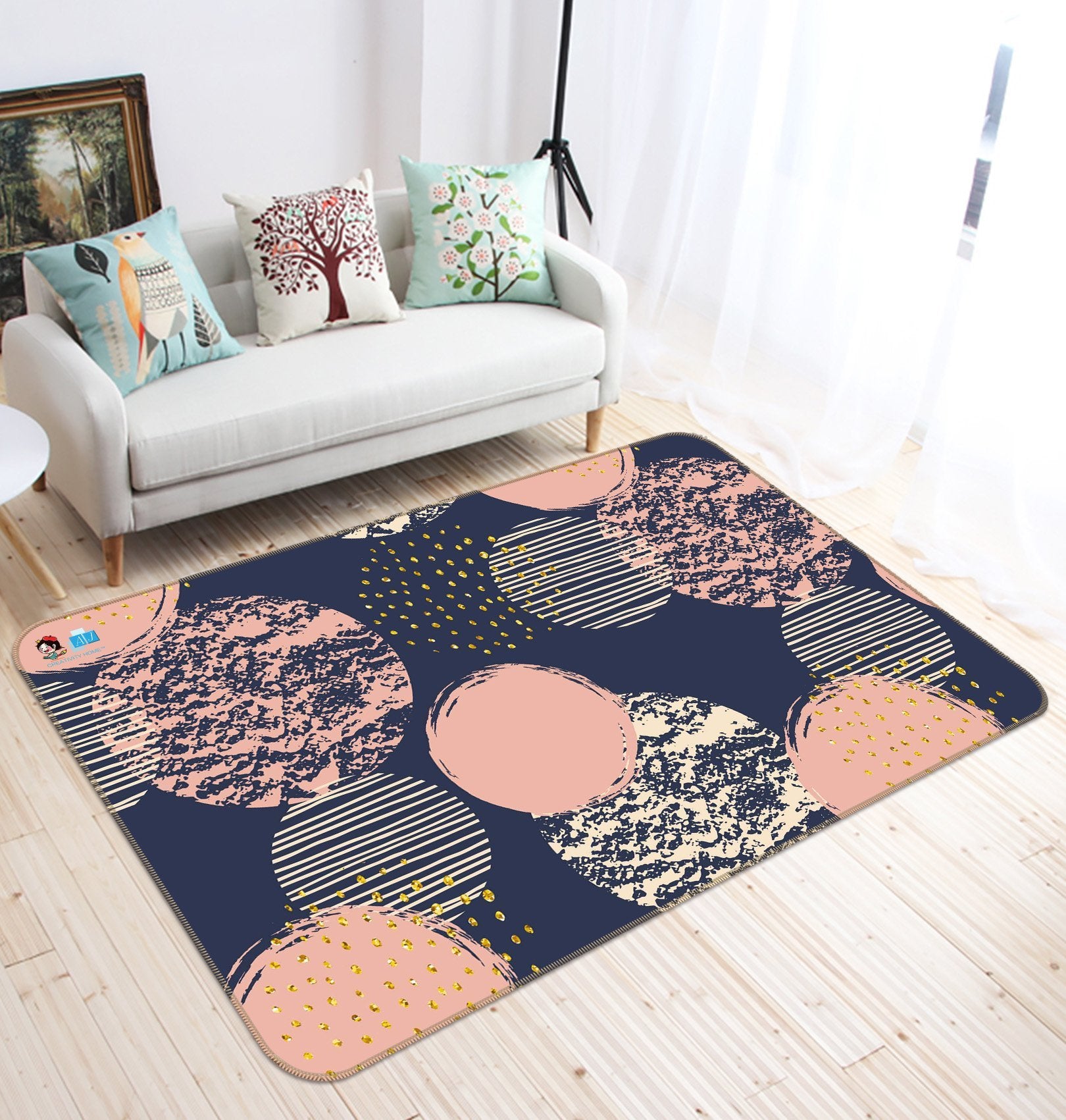 3D Circular Pattern 098 Non Slip Rug Mat Mat AJ Creativity Home