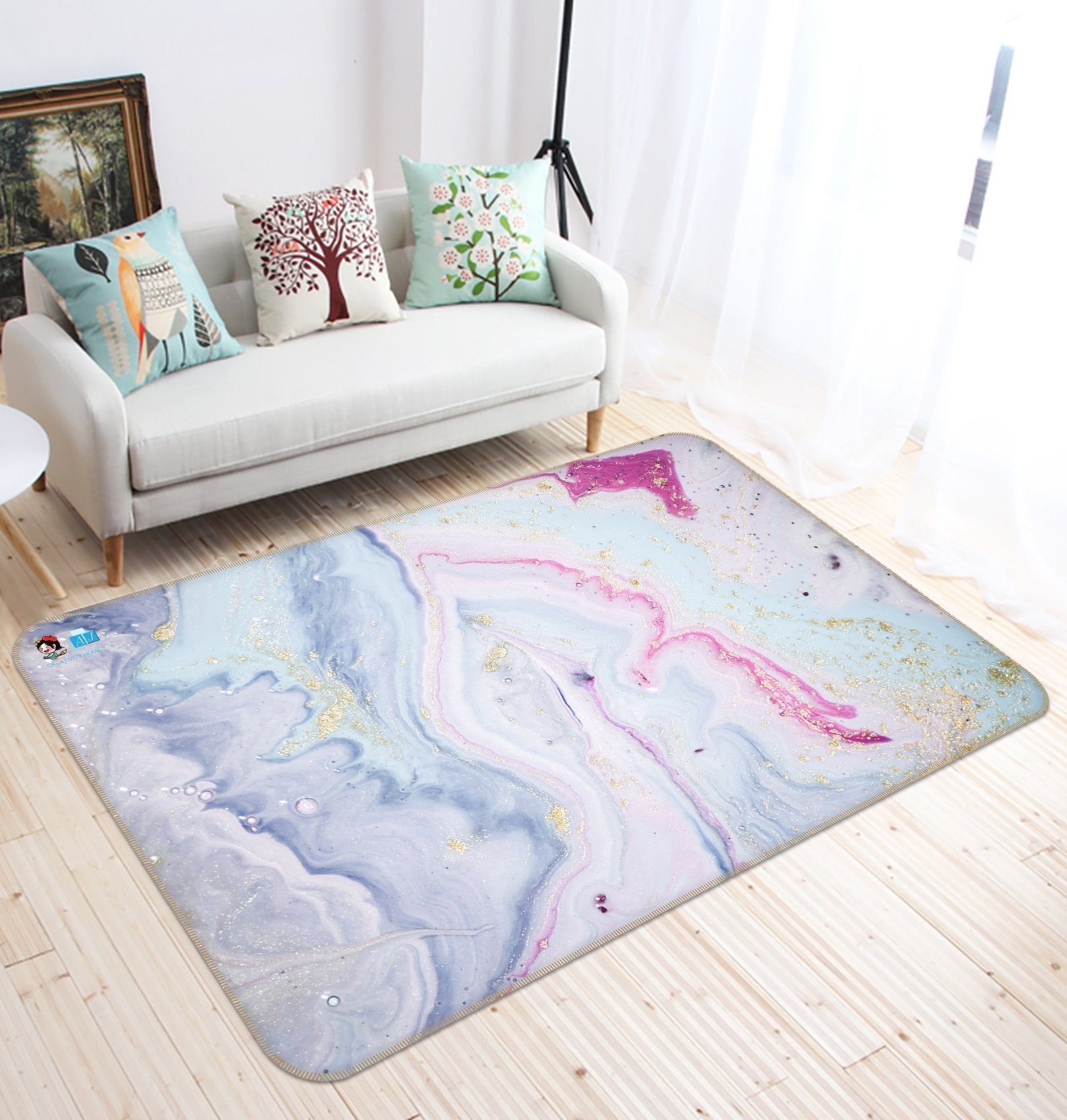 3D Layered Wave Painting 66 Non Slip Rug Mat Mat AJ Creativity Home