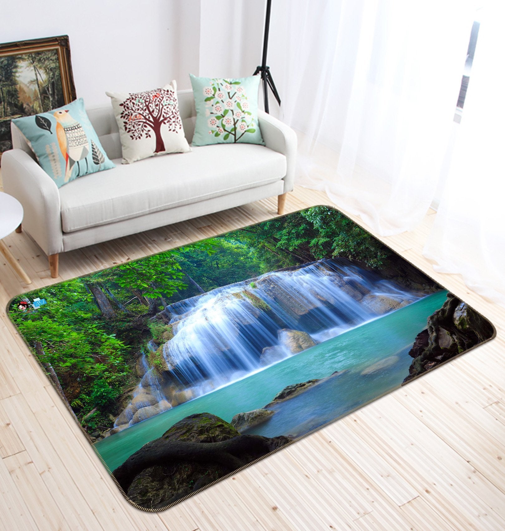 3D Deep River 718 Non Slip Rug Mat Mat AJ Creativity Home