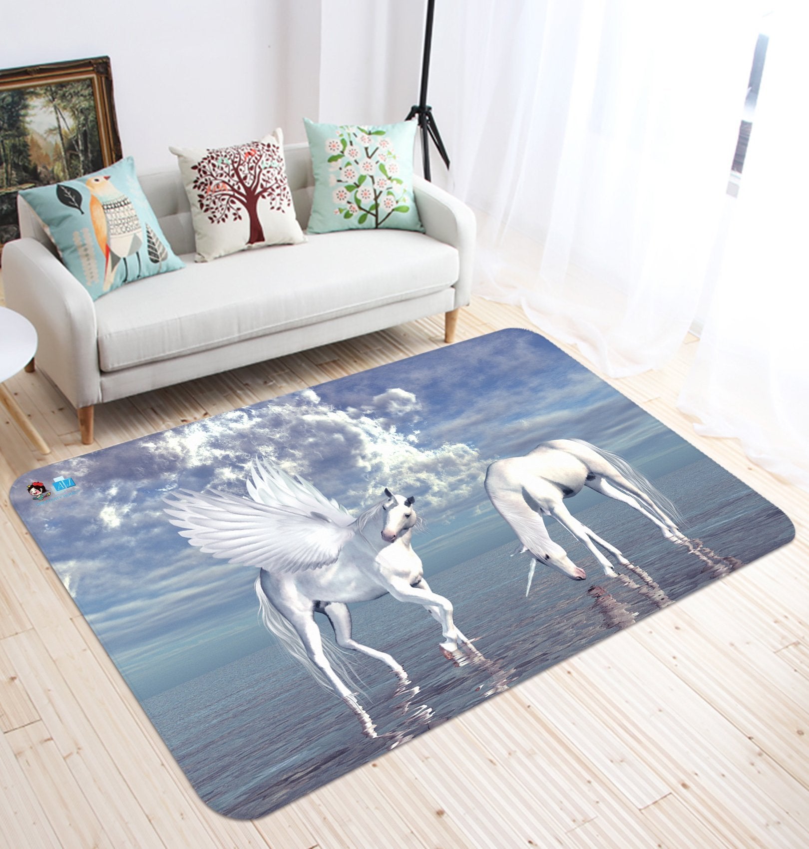 3D Drink Water Unicorn 40 Non Slip Rug Mat Mat AJ Creativity Home