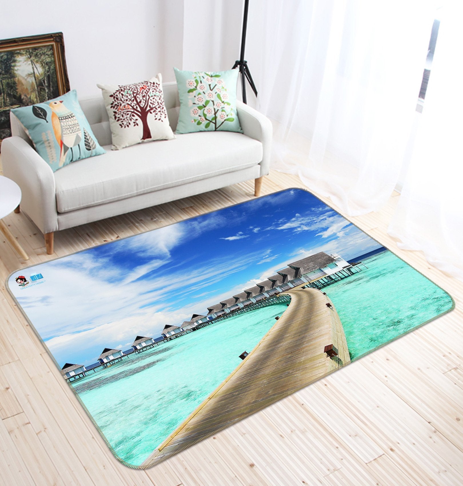 3D Seaside House 414 Non Slip Rug Mat Mat AJ Creativity Home