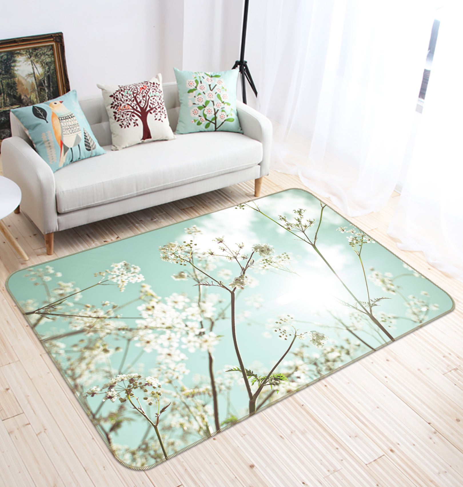 3D Sunshine Flower 1005 Assaf Frank Rug Non Slip Rug Mat