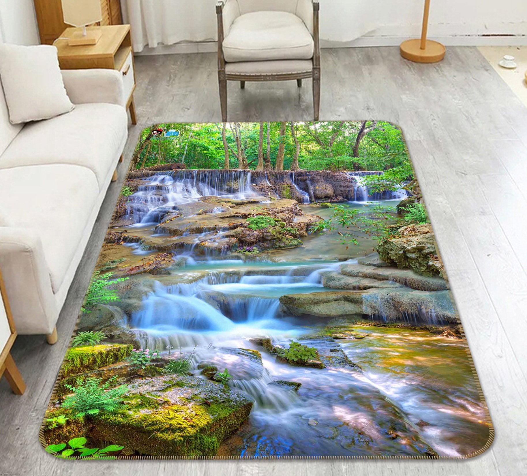 3D Woods River 026 Non Slip Rug Mat Mat AJ Creativity Home