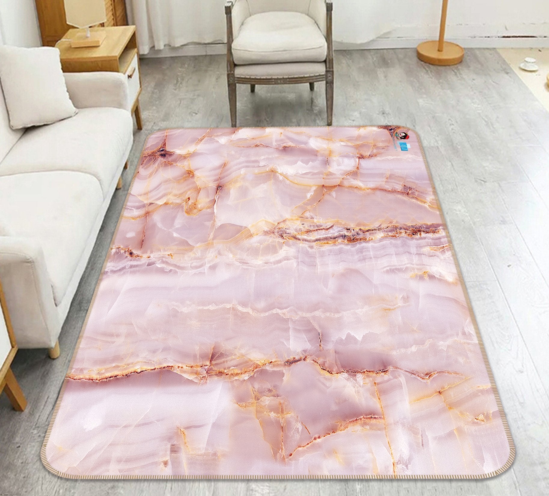 3D Pink Stone Board 41 Non Slip Rug Mat Mat AJ Creativity Home