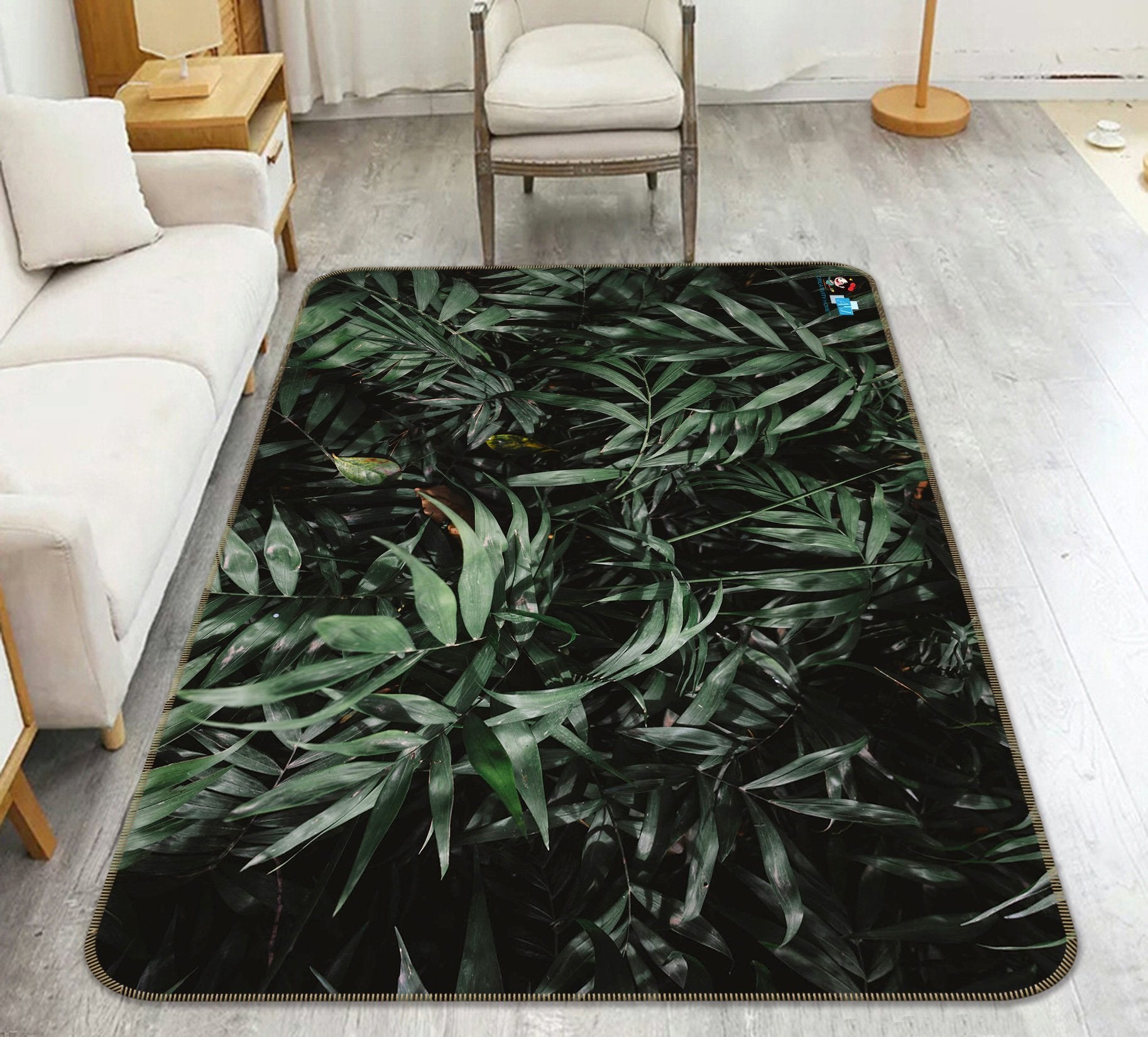 3D Shadow Leaf 011 Non Slip Rug Mat Mat AJ Creativity Home