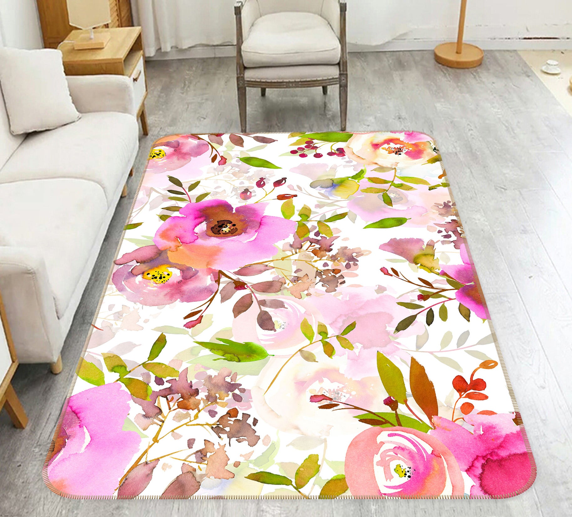 3D Painting Flowers 161 Uta Naumann Rug Non Slip Rug Mat