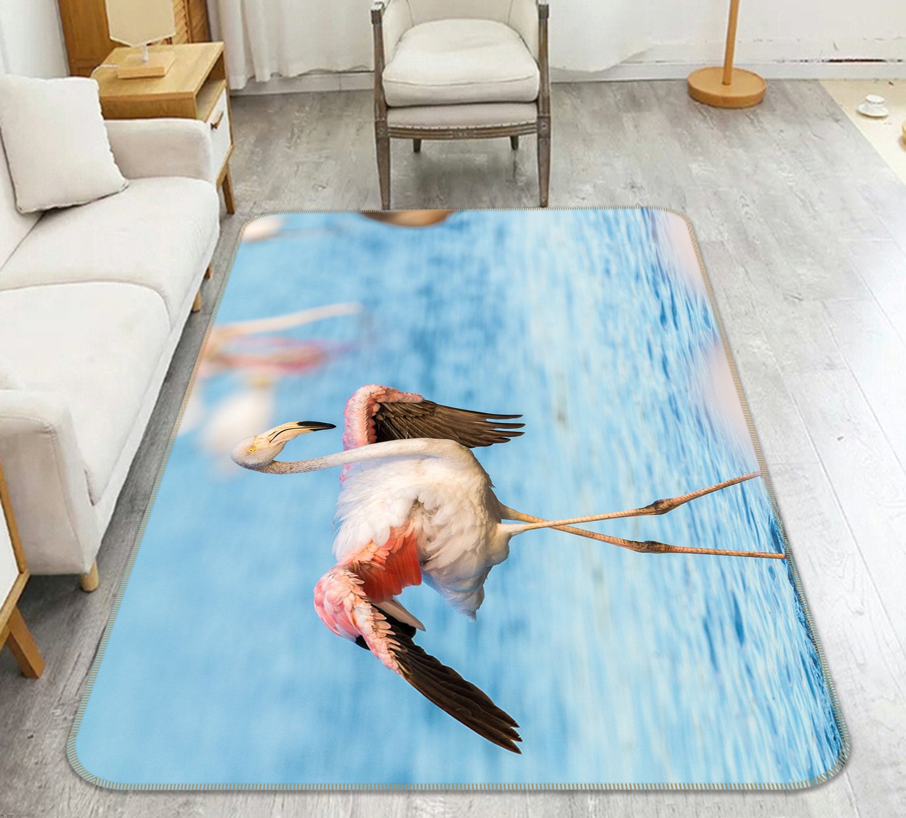 3D Flamingo 577 Animal Non Slip Rug Mat Mat AJ Creativity Home