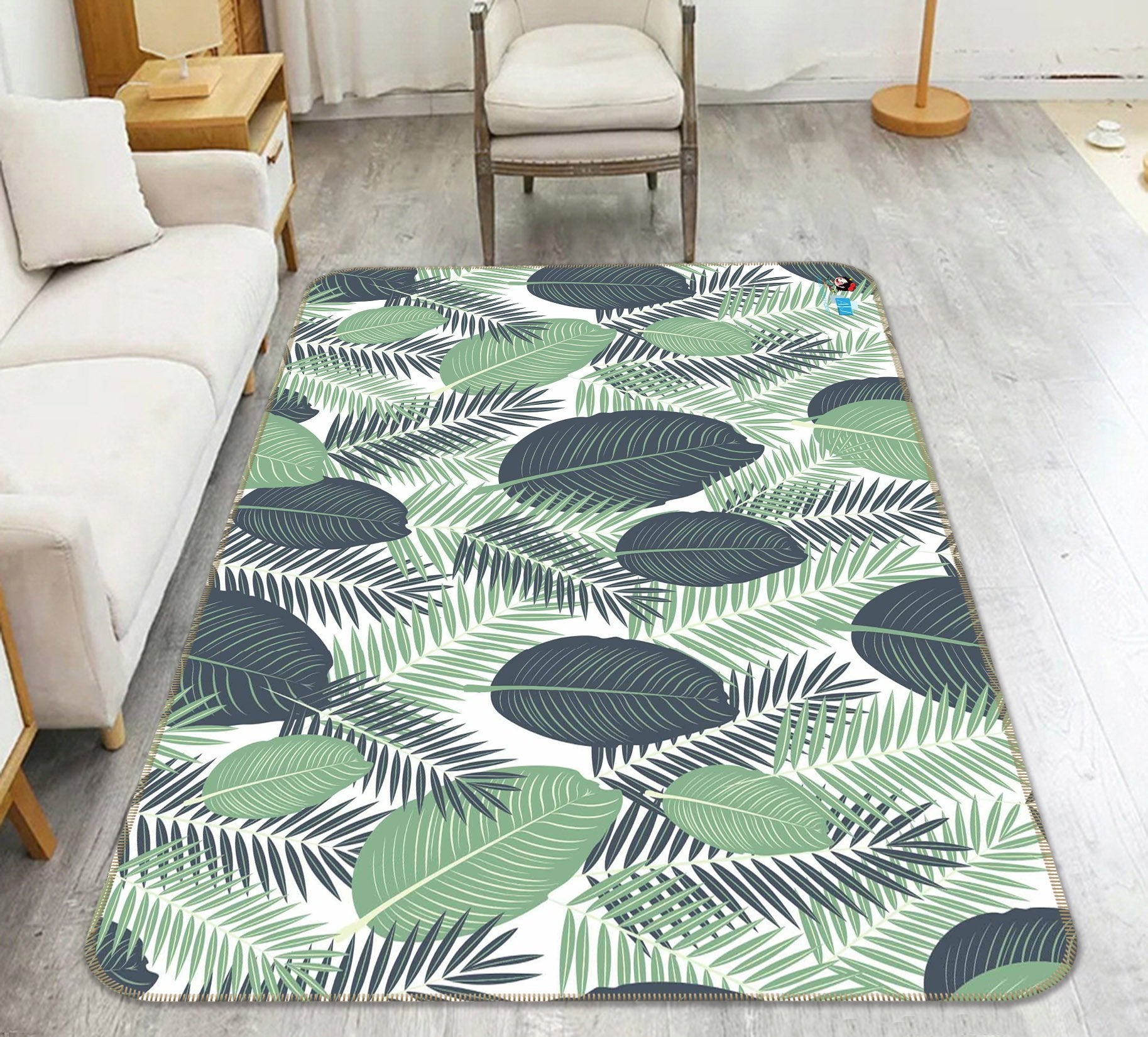3D Green Plant 008 Non Slip Rug Mat Mat AJ Creativity Home