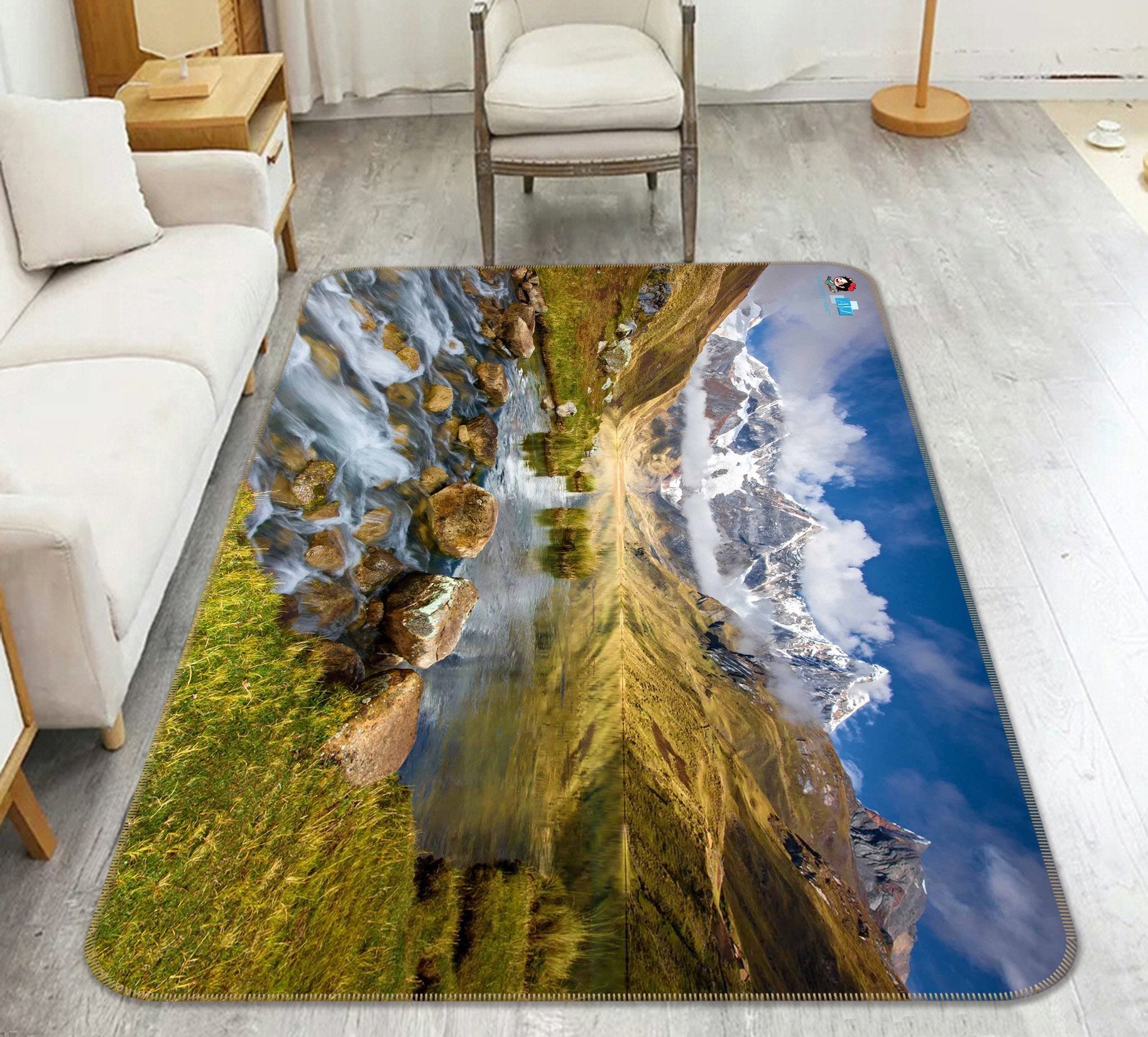 3D Snow Mountain Lake 370 Non Slip Rug Mat Mat AJ Creativity Home