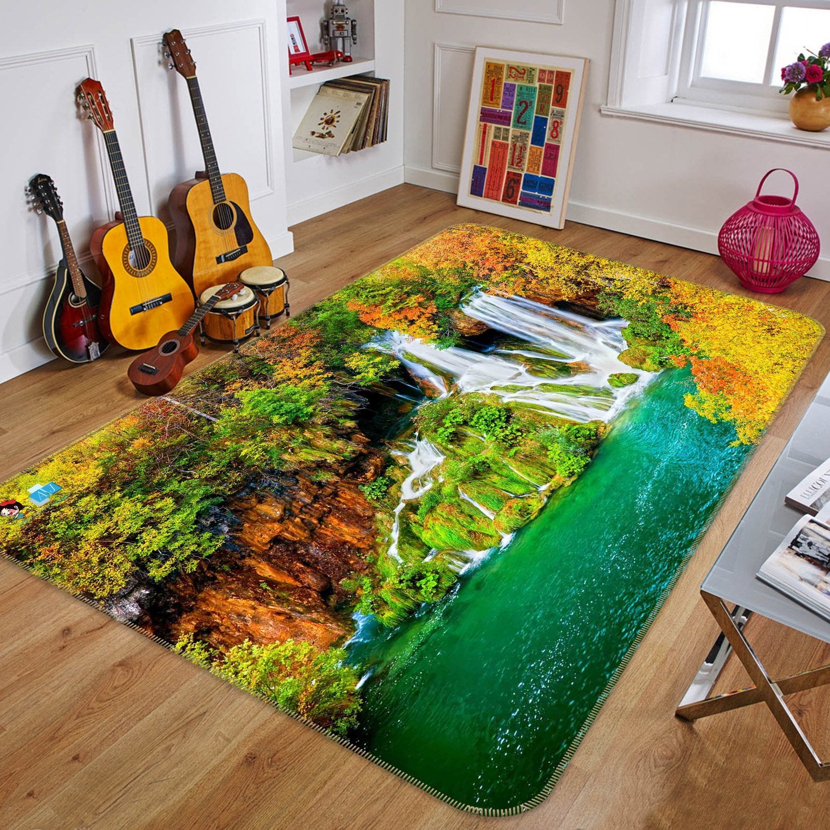 3D Lake Woods 434 Non Slip Rug Mat Mat AJ Creativity Home