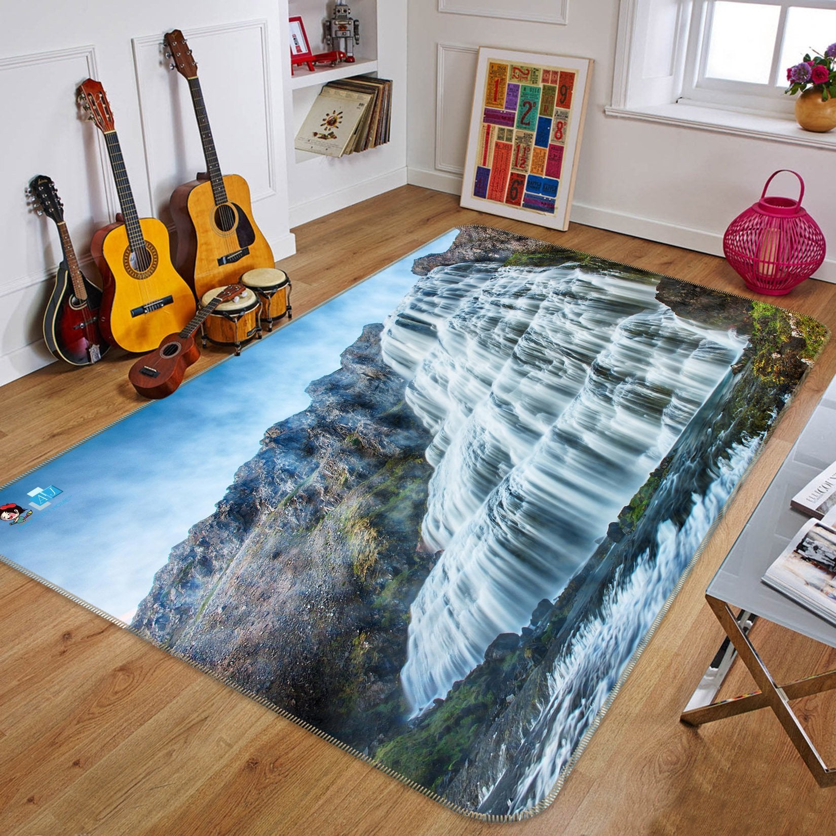 3D River Cliff 465 Non Slip Rug Mat Mat AJ Creativity Home