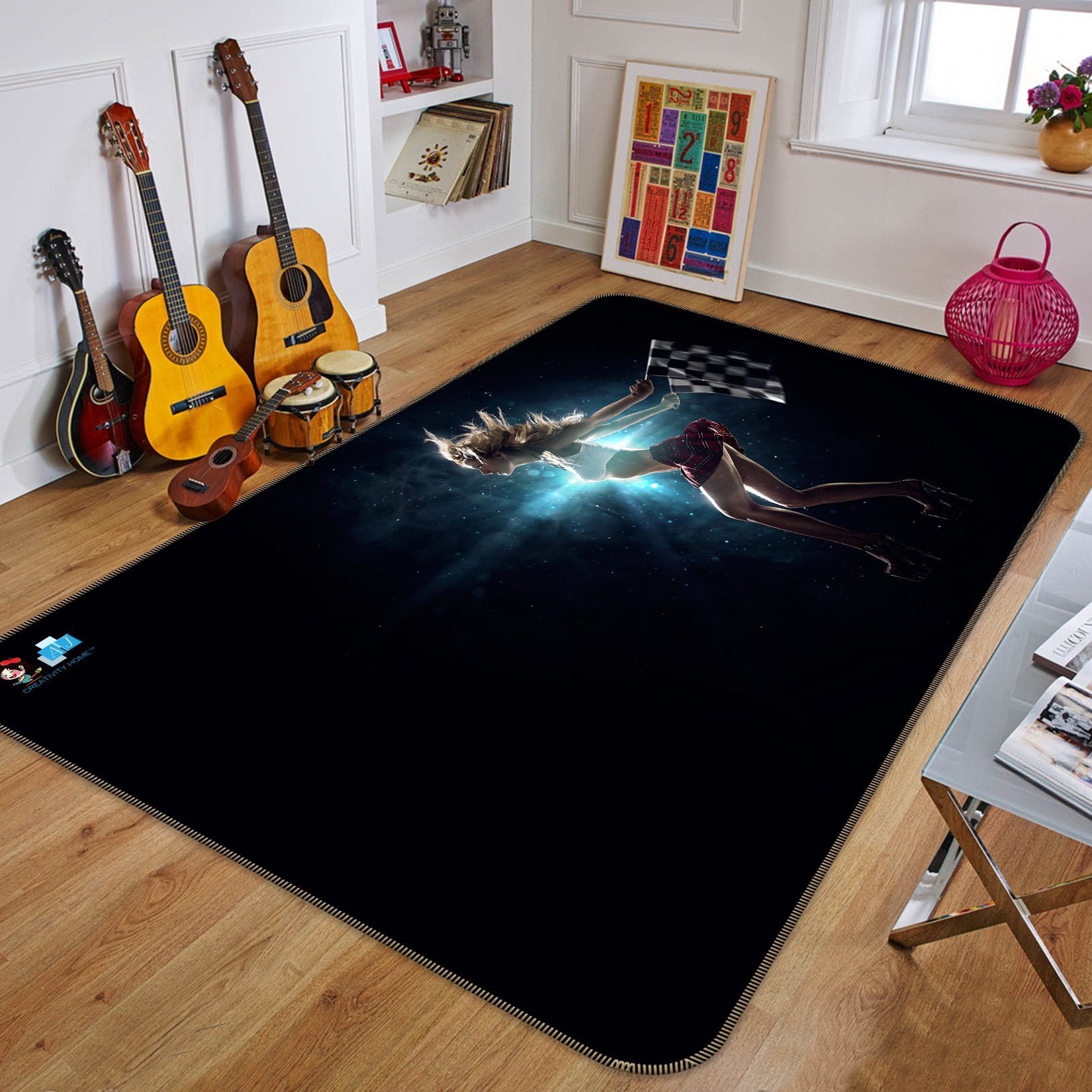 3D Woman Flying 303 Non Slip Rug Mat Mat AJ Creativity Home