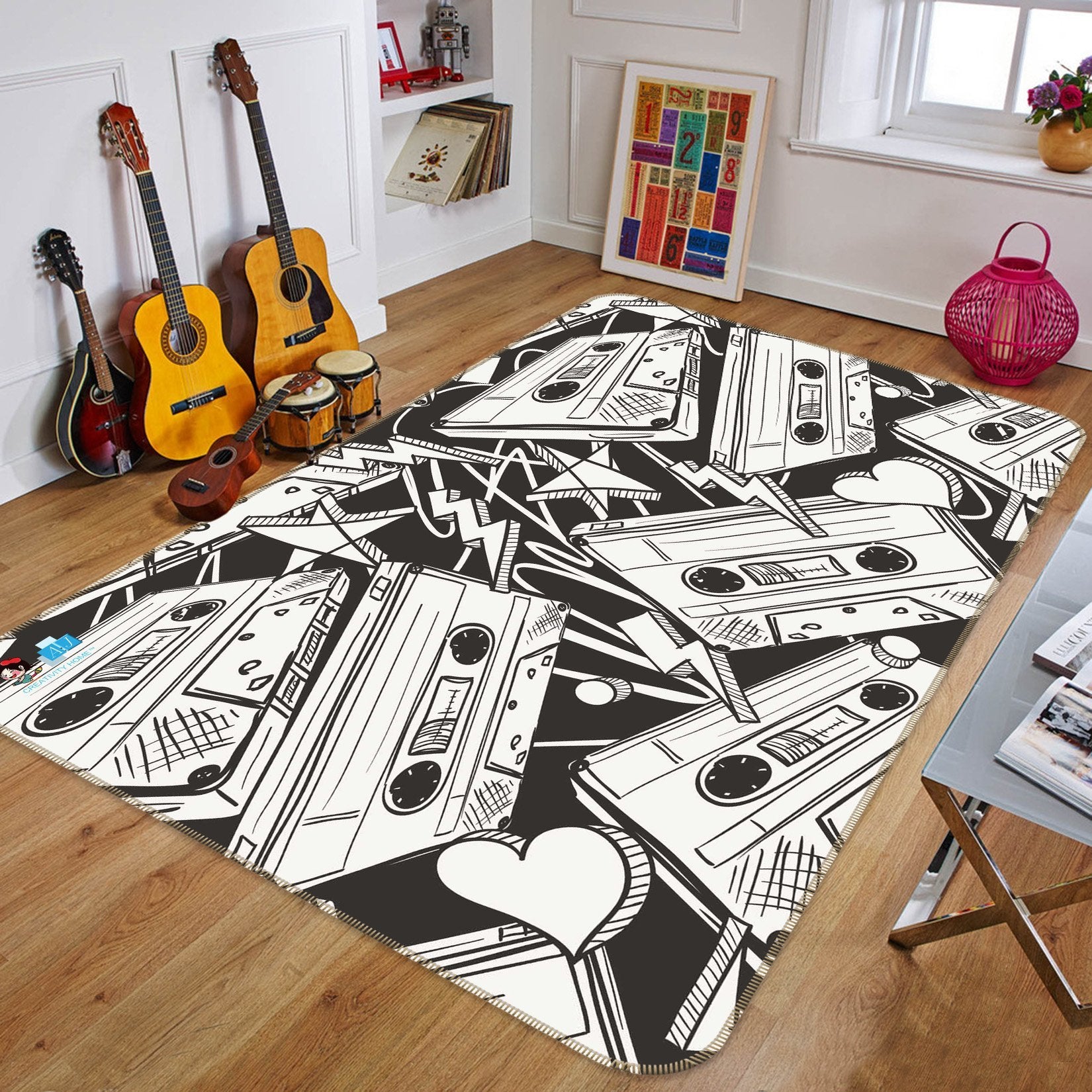 3D Doodle Tape 122 Non Slip Rug Mat Mat AJ Creativity Home