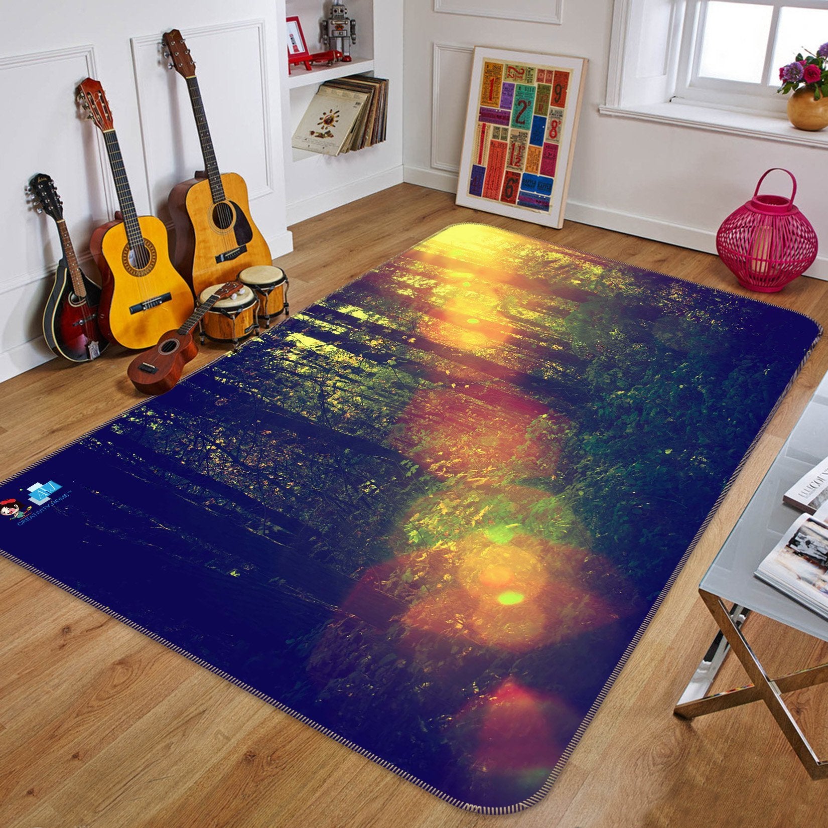 3D Woods Halo 322 Non Slip Rug Mat Mat AJ Creativity Home
