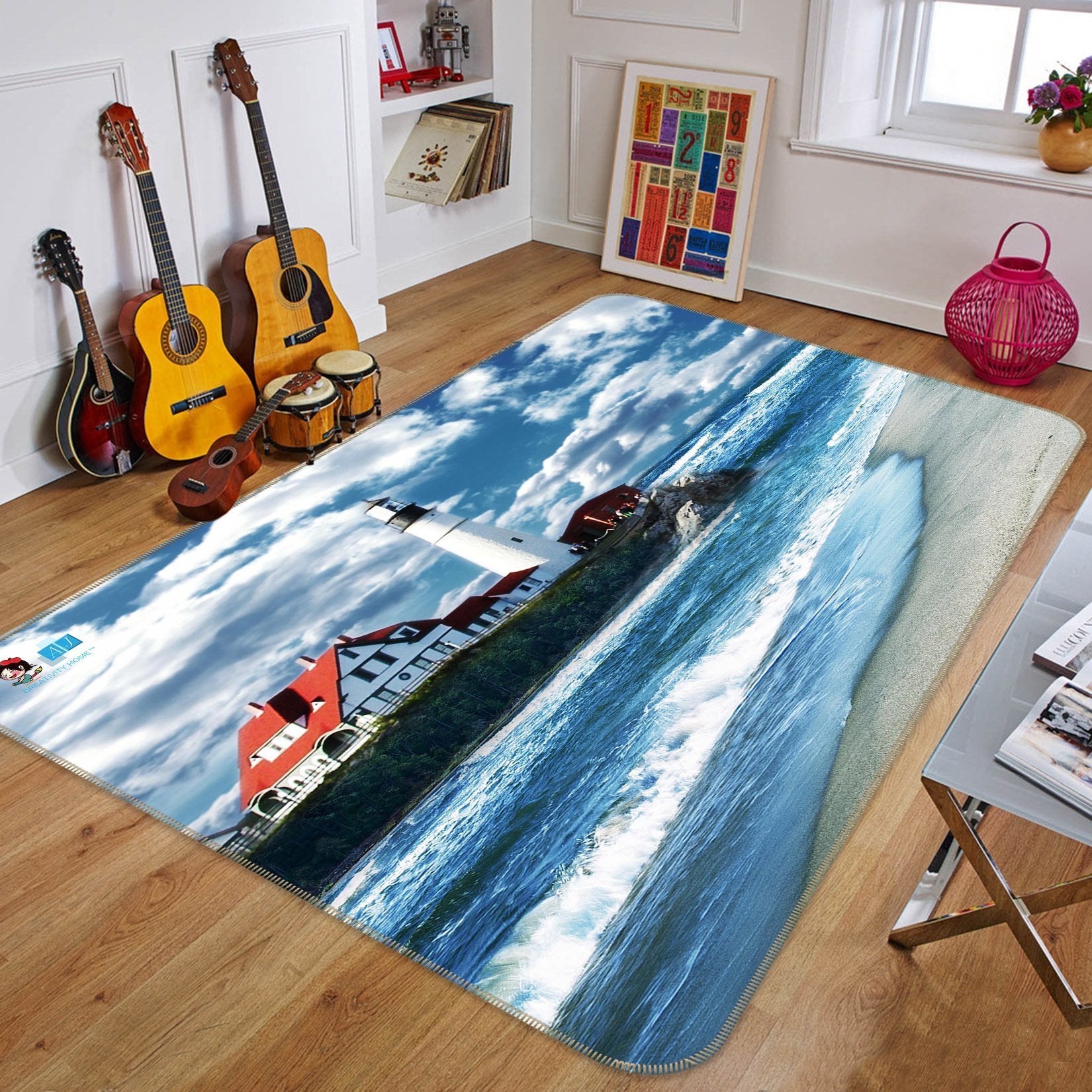 3D Lighthouse Sea 704 Non Slip Rug Mat Mat AJ Creativity Home