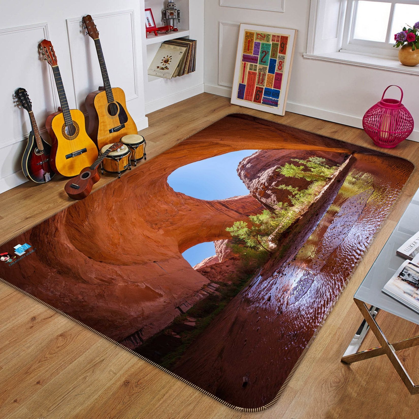 3D Cave River 409 Non Slip Rug Mat Mat AJ Creativity Home