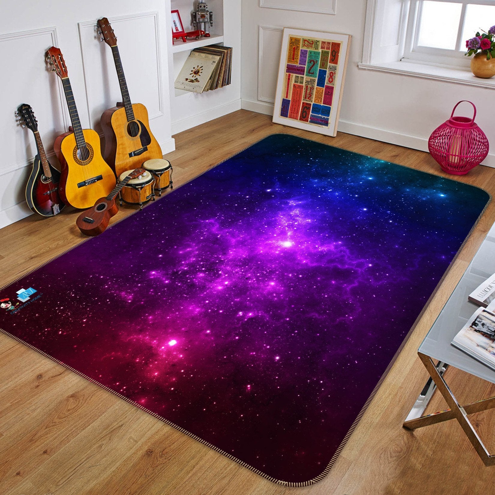 3D Purple Starry Sky 669 Non Slip Rug Mat Mat AJ Creativity Home