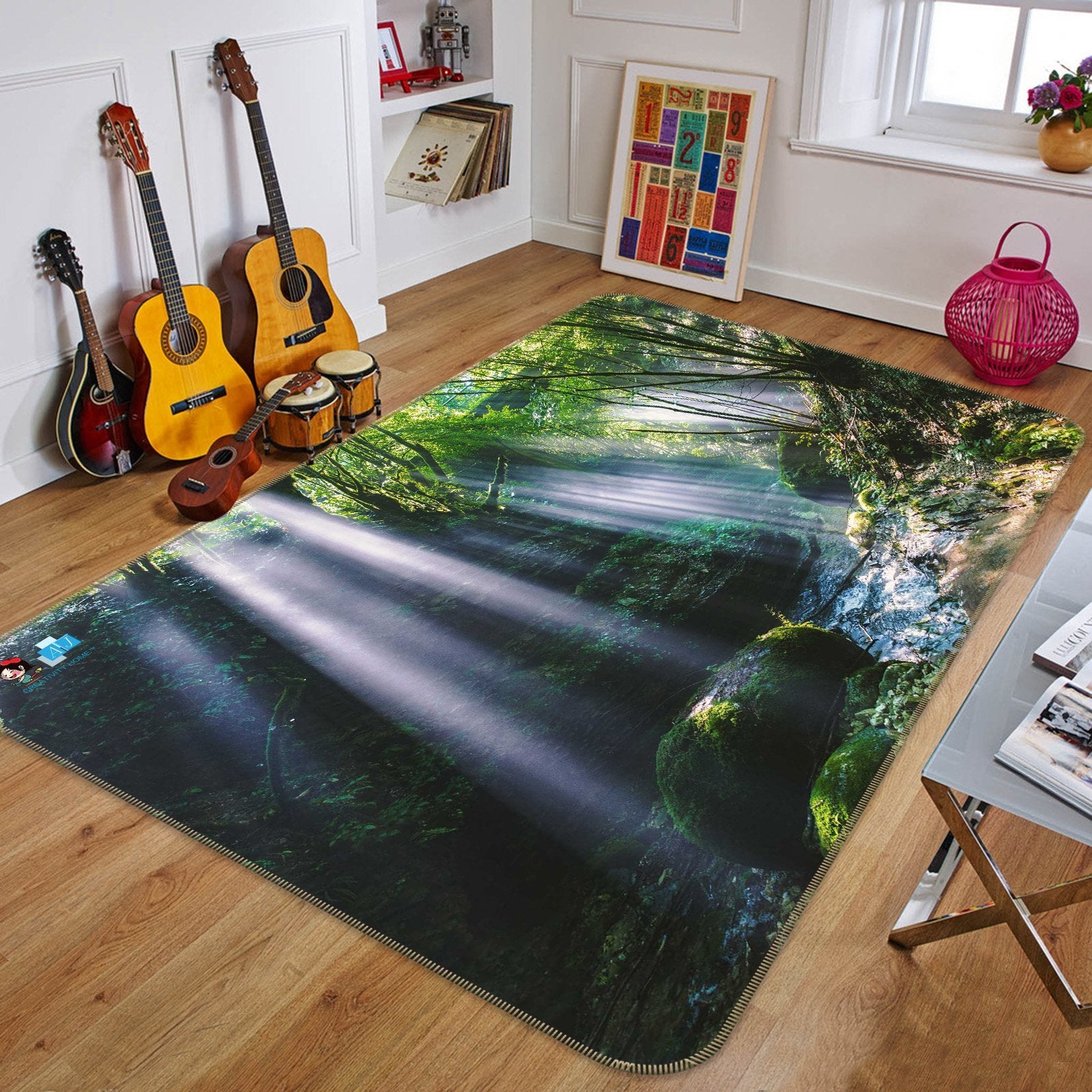 3D Moss River 696 Non Slip Rug Mat Mat AJ Creativity Home