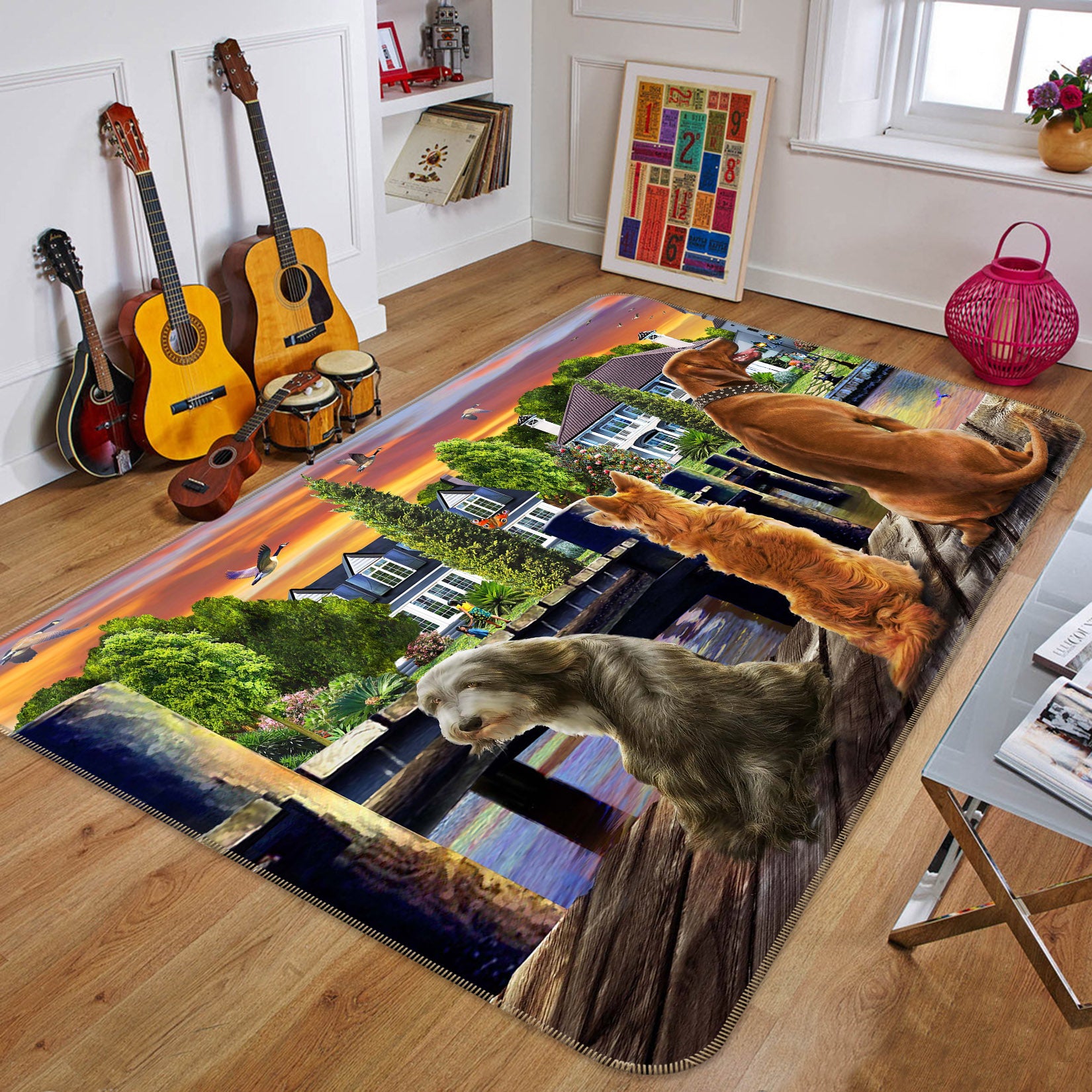 3D Watchdog 1073 Adrian Chesterman Rug Non Slip Rug Mat