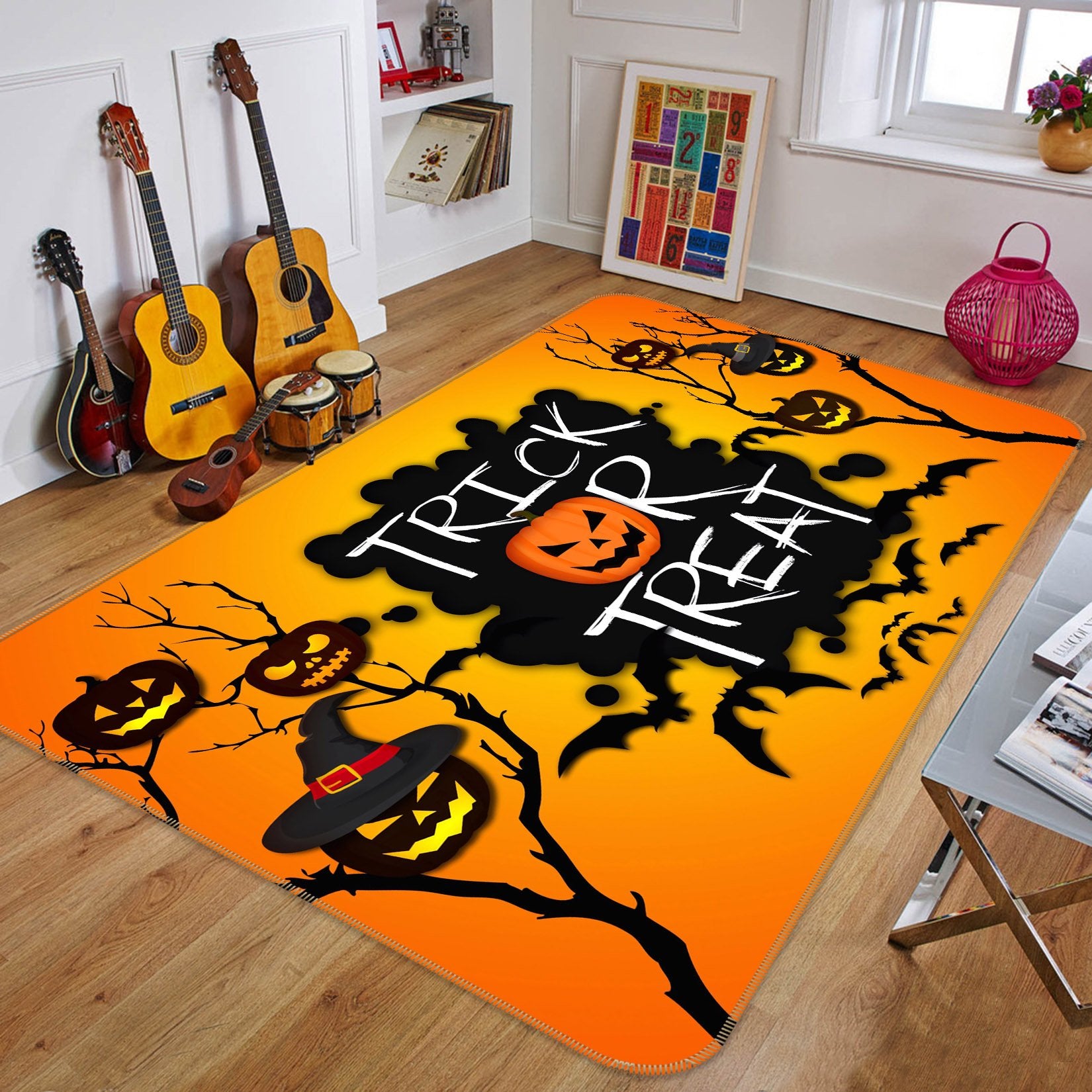 3D Black Pumpkin Festival 217 Halloween Non Slip Rug Mat Mat AJ Creativity Home
