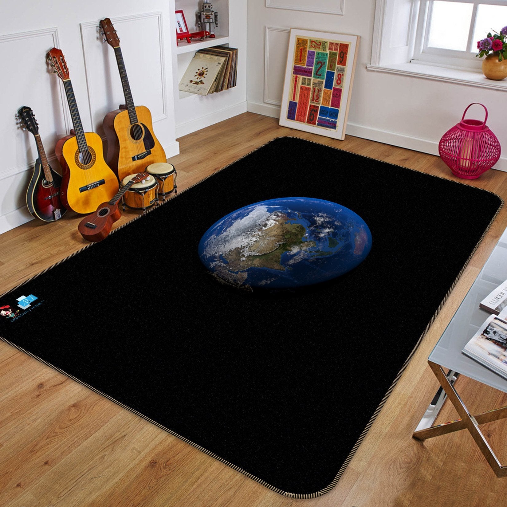 3D Dark Earth 280 Non Slip Rug Mat Mat AJ Creativity Home