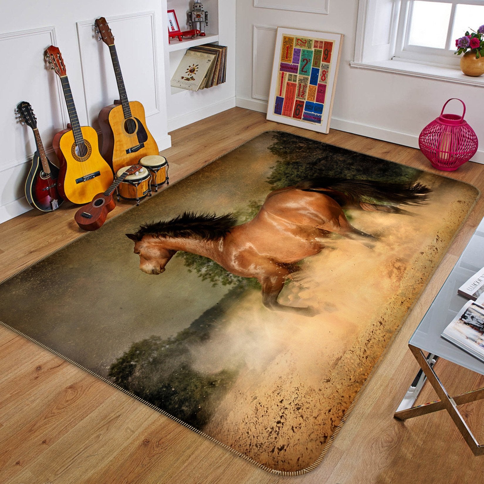 3D Dusk Horse 613 Animal Non Slip Rug Mat Mat AJ Creativity Home