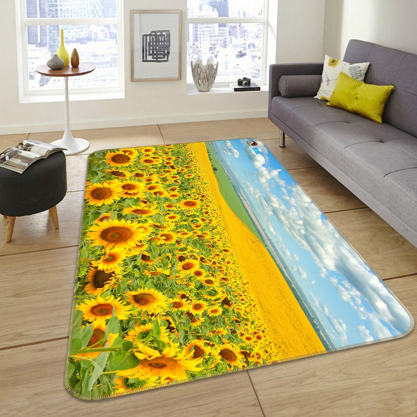 3D Sunflower Field 455 Non Slip Rug Mat Mat AJ Creativity Home