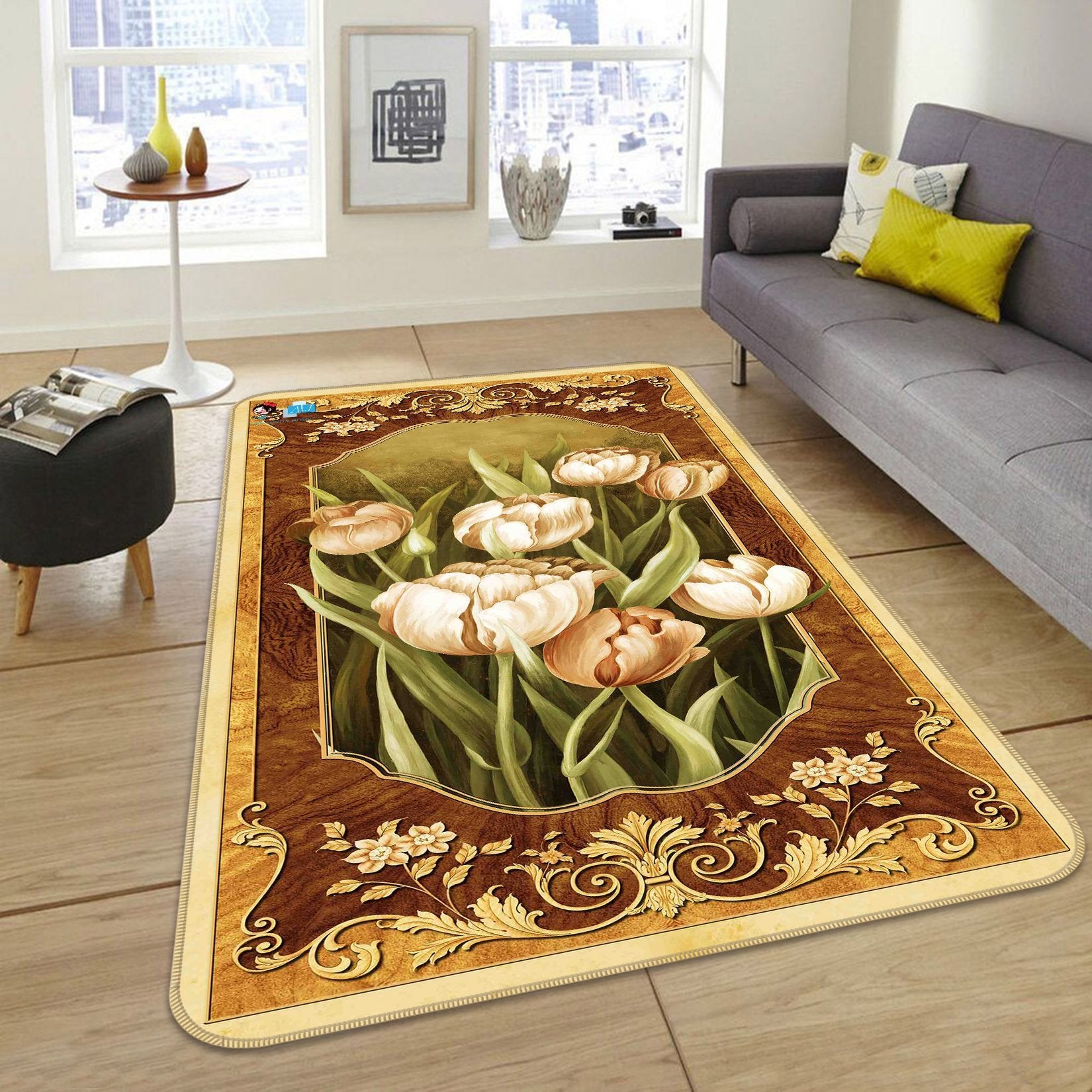 3D Tulip Grass 065 Non Slip Rug Mat Mat AJ Creativity Home