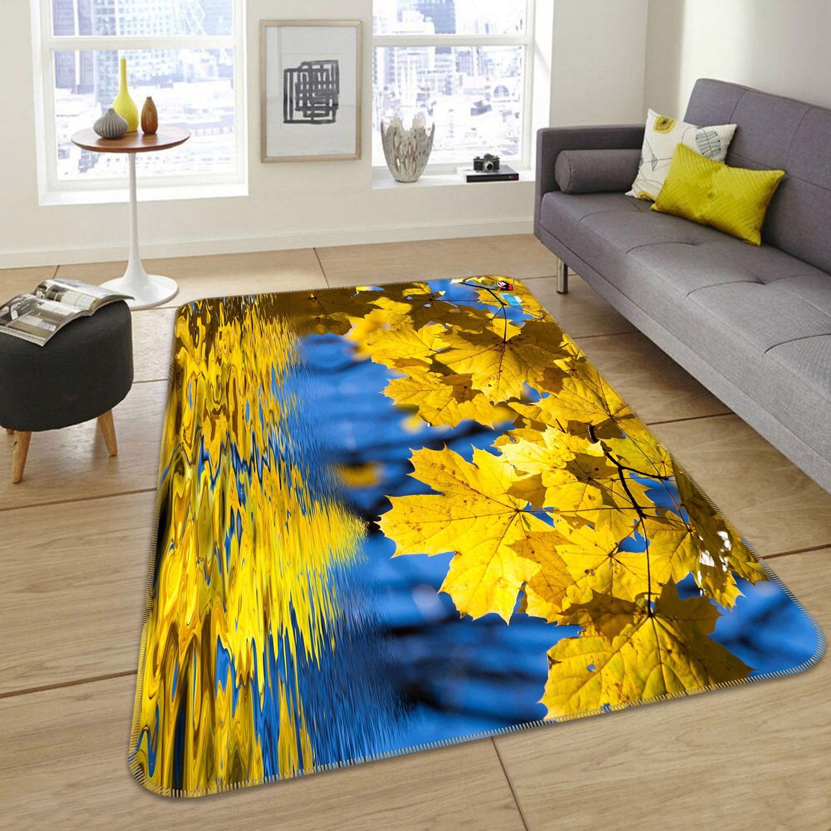 3D Hanging Leaves 201 Non Slip Rug Mat Mat AJ Creativity Home