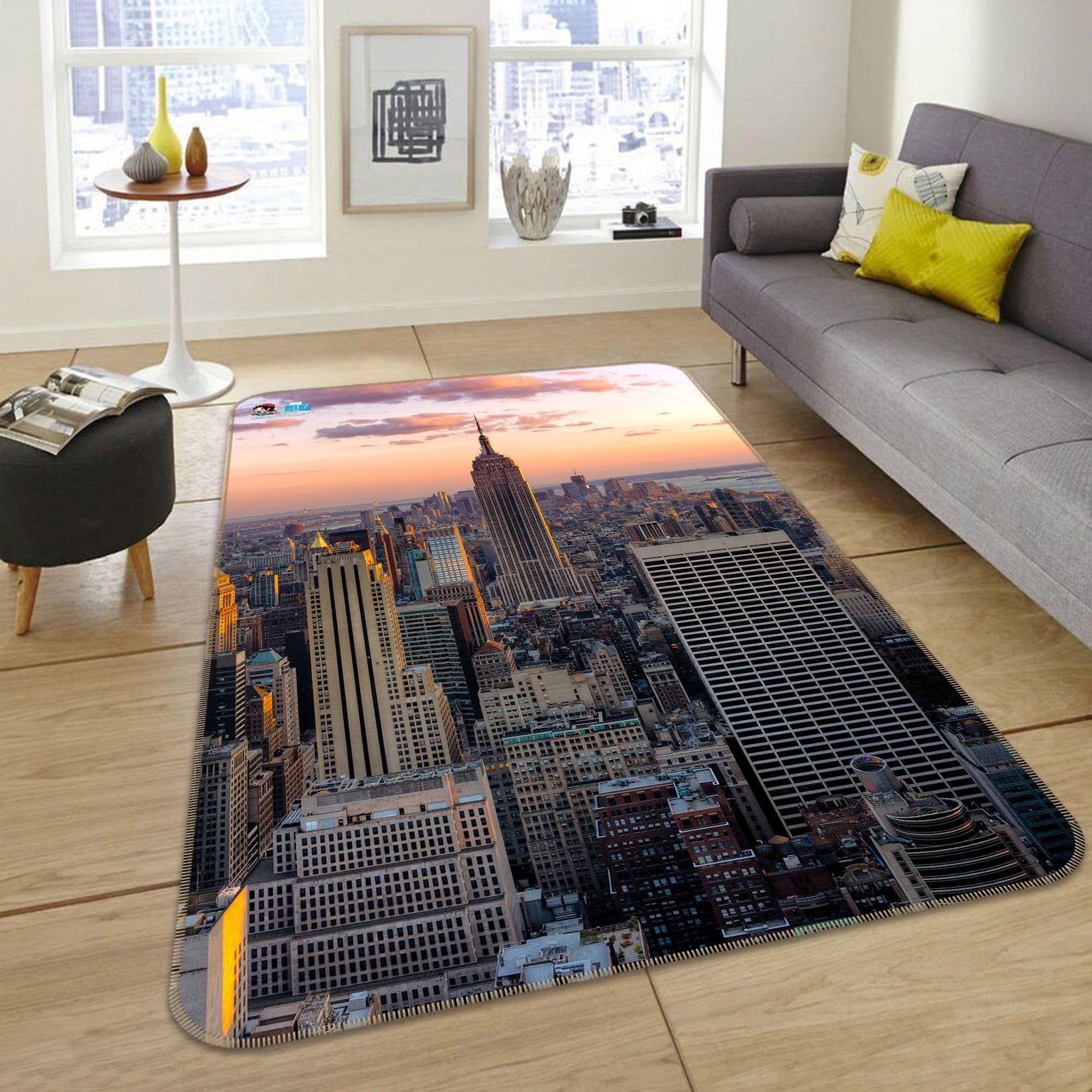 3D New York Sunset 201 Non Slip Rug Mat Mat AJ Creativity Home