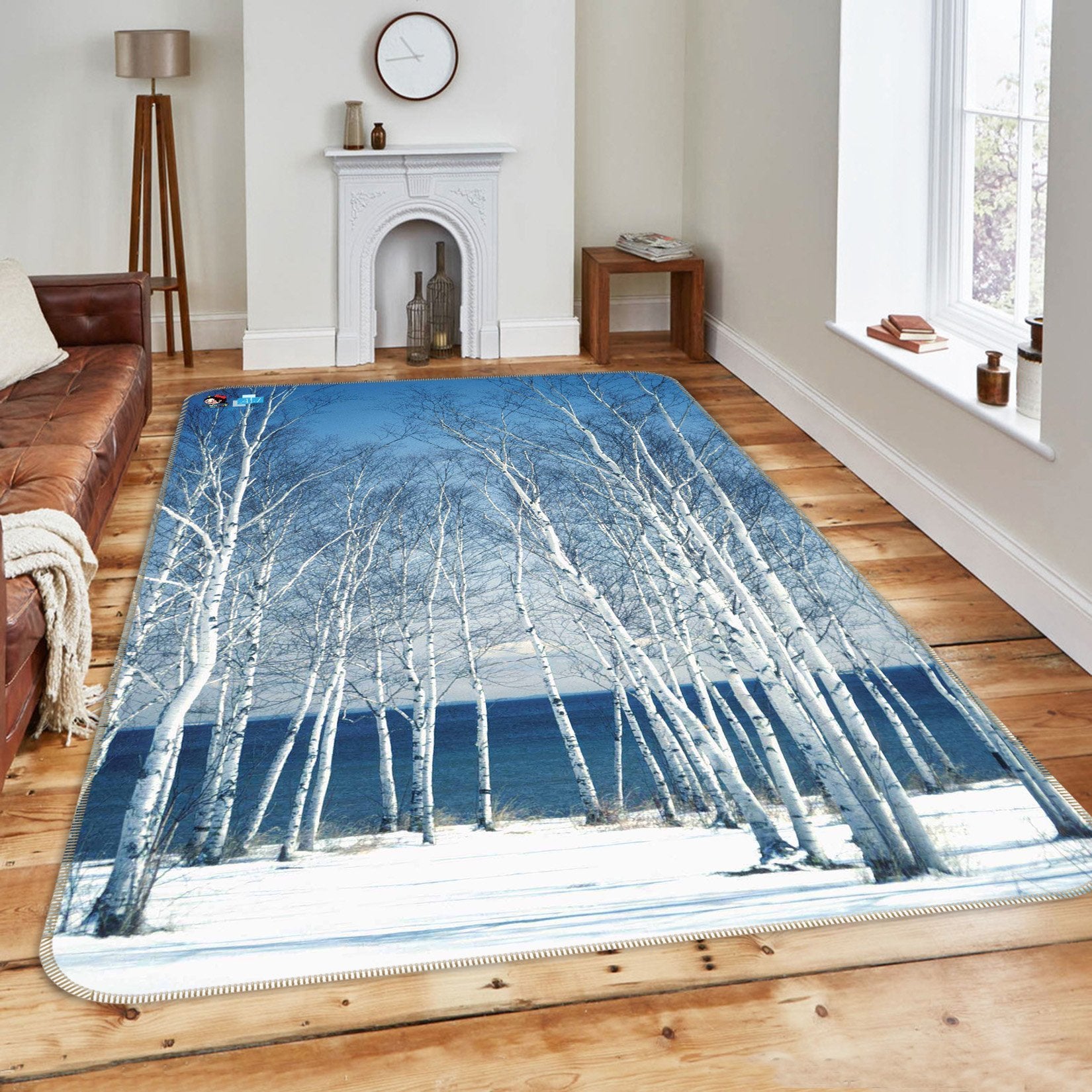 3D Seaside Bare Trees 147 Non Slip Rug Mat Mat AJ Creativity Home