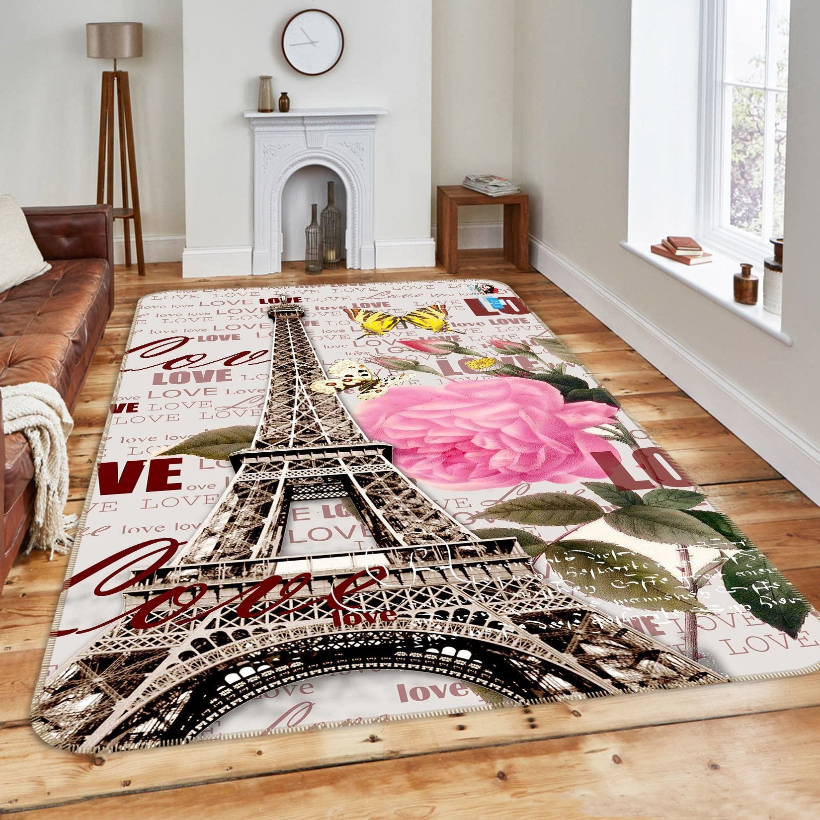3D Tower Flower 064 Non Slip Rug Mat Mat AJ Creativity Home