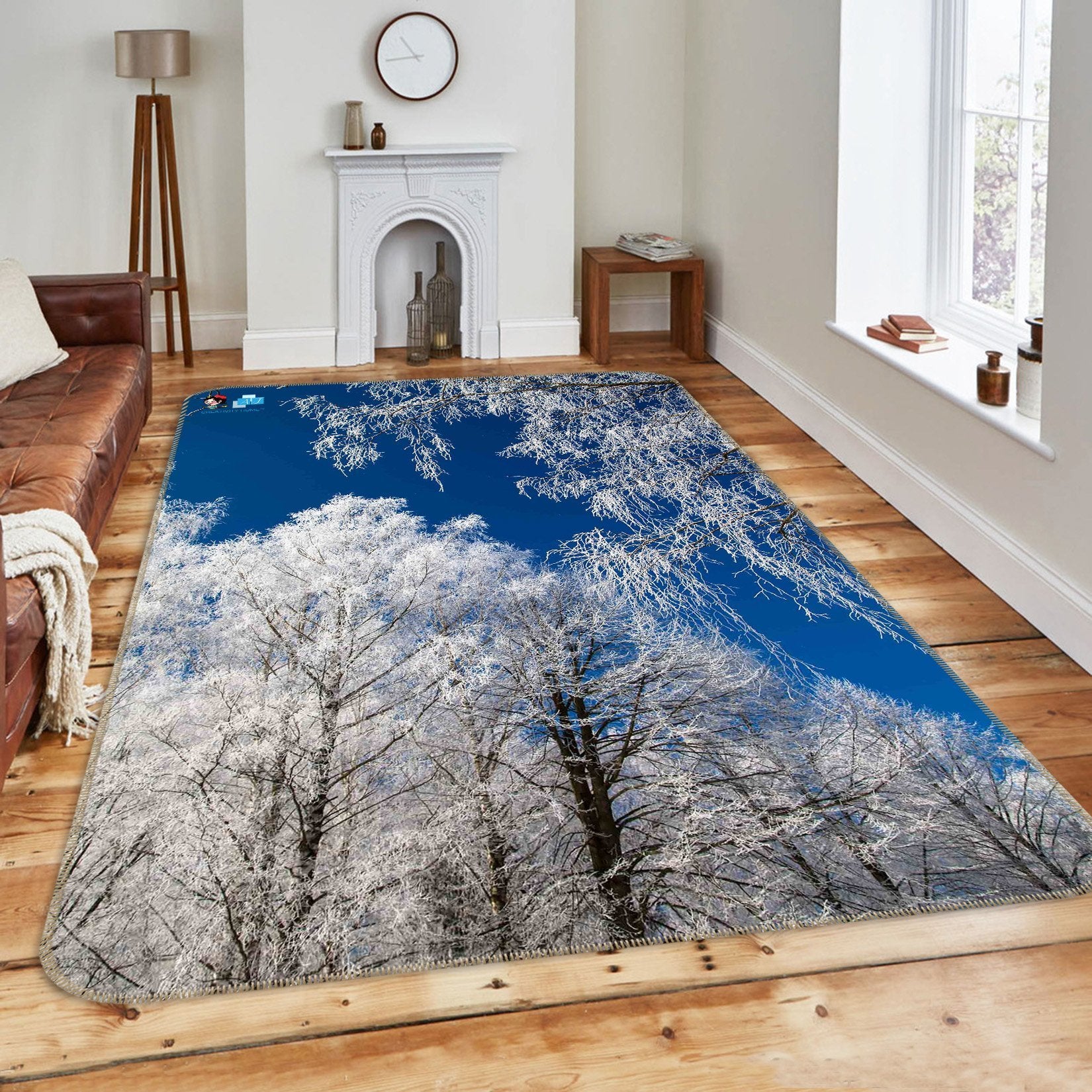 3D White Tree 047 Non Slip Rug Mat Mat AJ Creativity Home