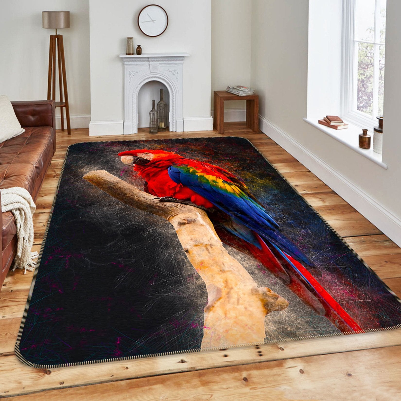 3D Parrot 653 Animal Non Slip Rug Mat Mat AJ Creativity Home