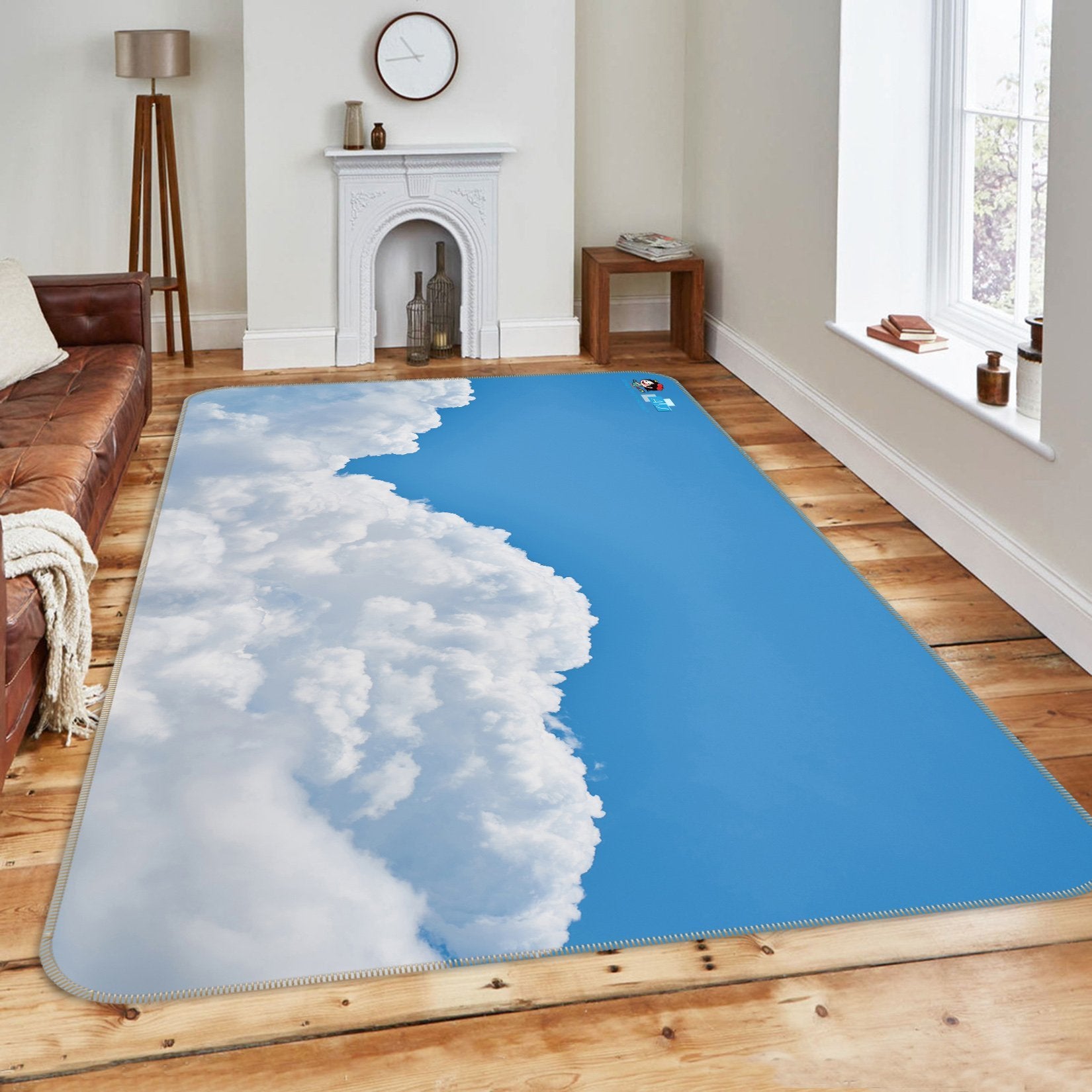 3D White Clouds 029 Non Slip Rug Mat Mat AJ Creativity Home